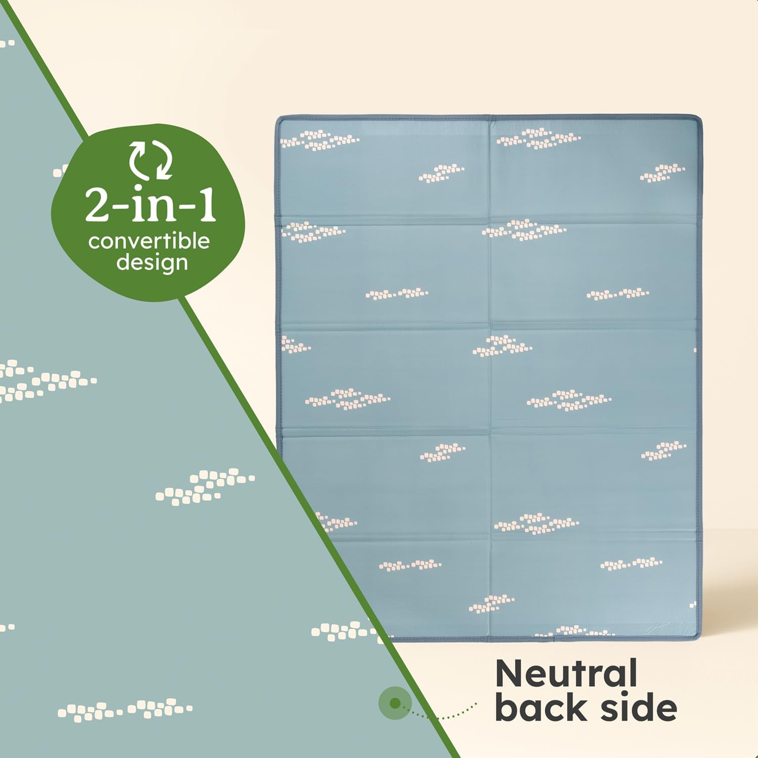 Detalle de Laleni Baby Crawling Mat, 120 x 150 x 1 cm, Foldable Waterproof City Design
