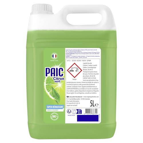 Thumbnail 7 de Paic Liquide Vaisselle Main Éclat Citron Vert Concentré – Bidon 5 L