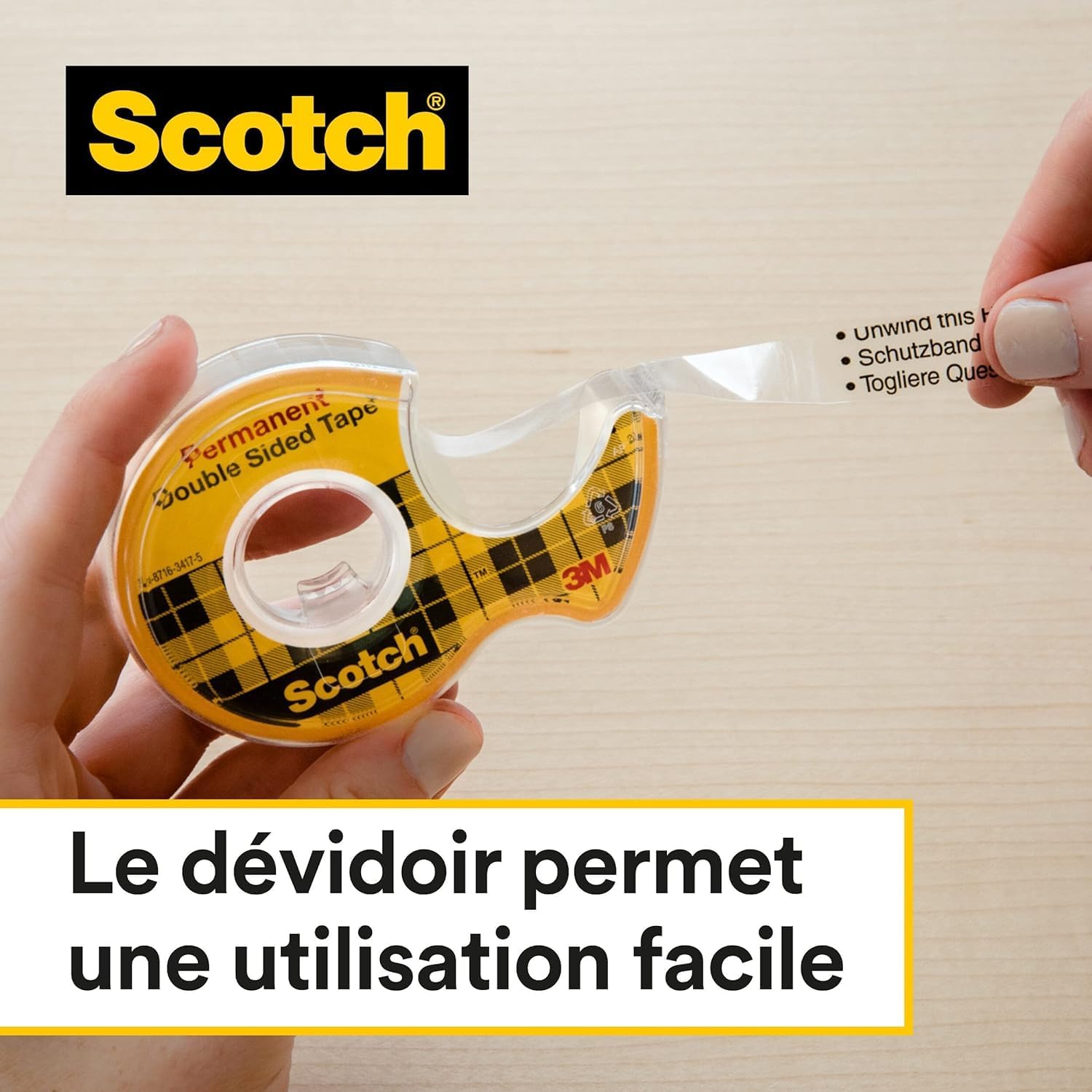 Thumbnail 1 de Scotch Ruban Adhésif Double-Face 12 mm x 6,3 m – 2 rouleaux pour bureau et école