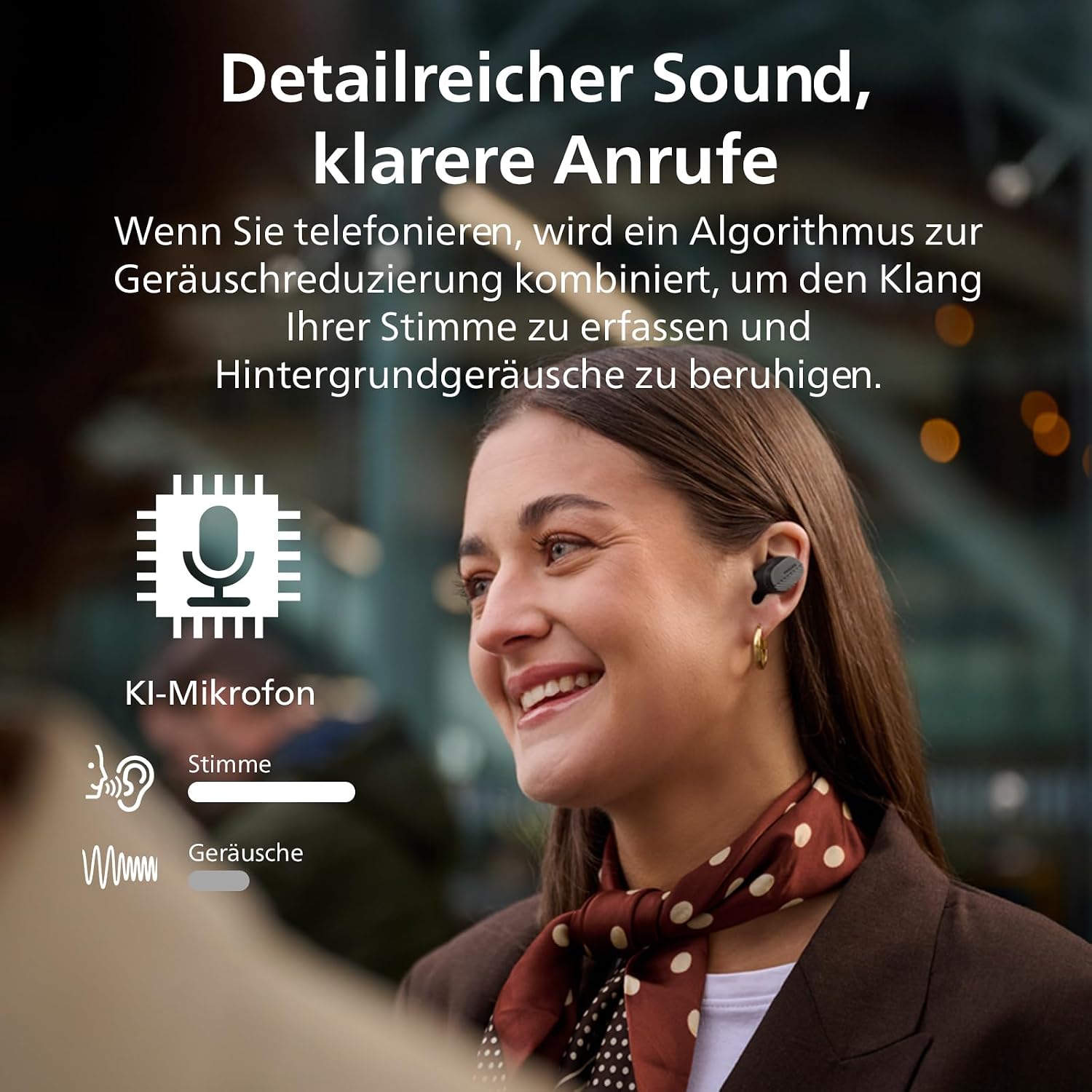 Detalle de Philips TAT5000BK True Wireless In-Ear-Bluetooth-Kopfhörer – dynamischer Bass, 40 Std. Spielzeit, IPX5, klare Anrufe