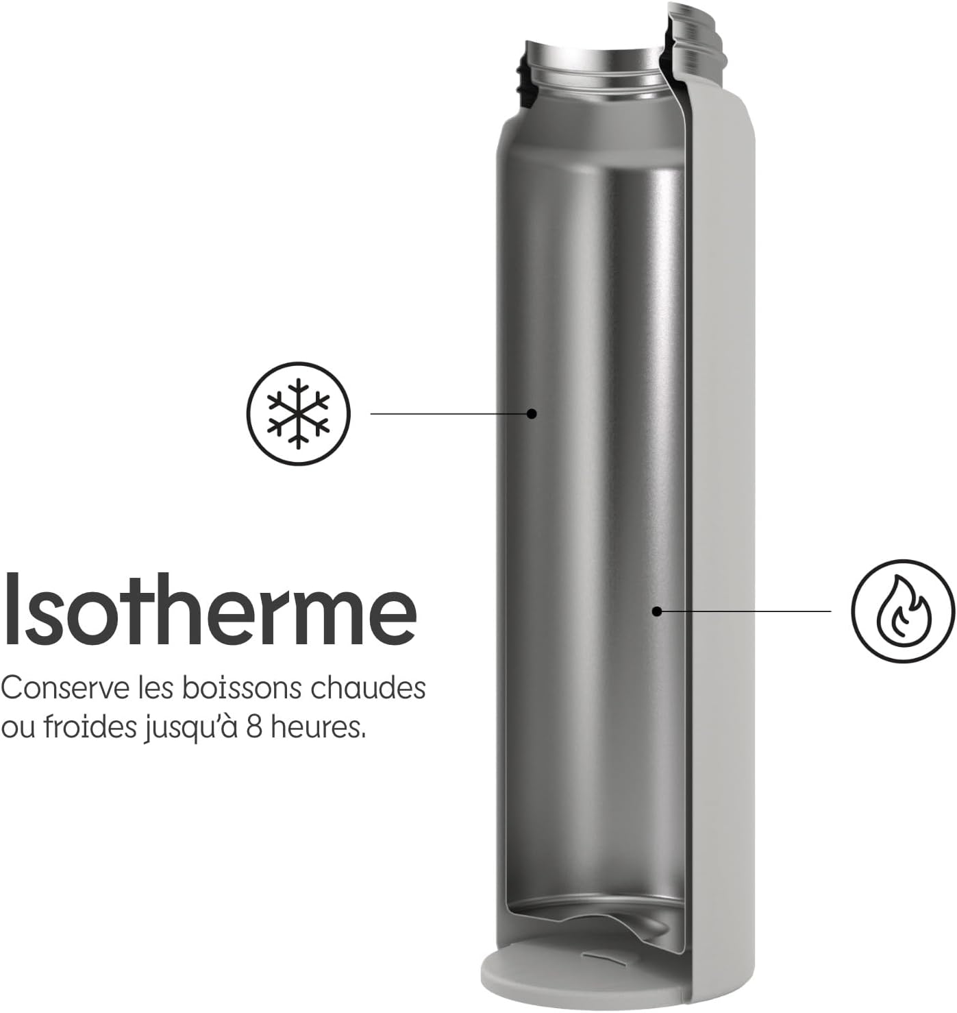 Thumbnail 3 de Gourde Magnétique RHINOSHIELD AquaStand 700 ml — Gourde isotherme en acier inoxydable avec MagSafe et support réglable