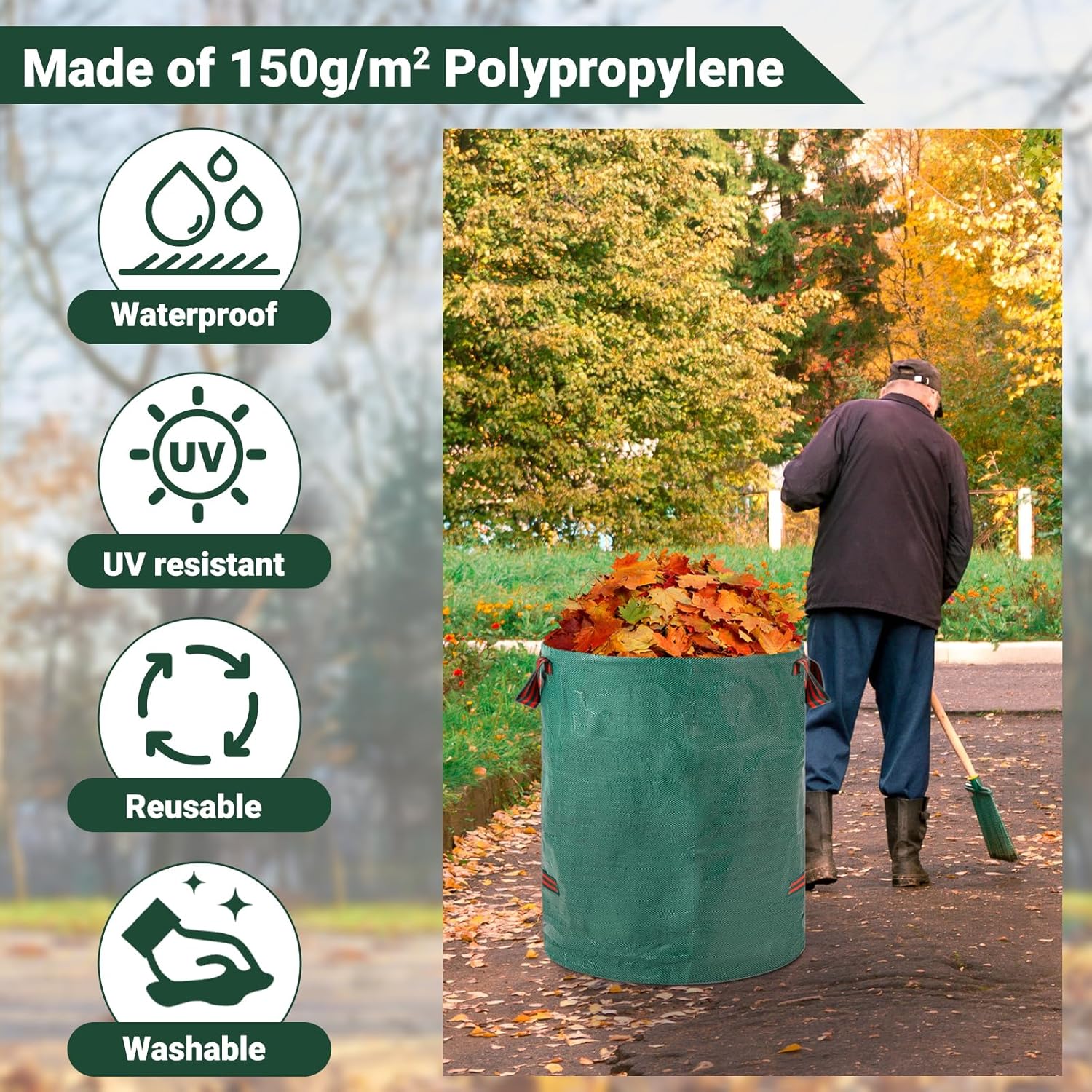 Thumbnail 4 de Velway Bolsas de Residuos de Jardín 120L