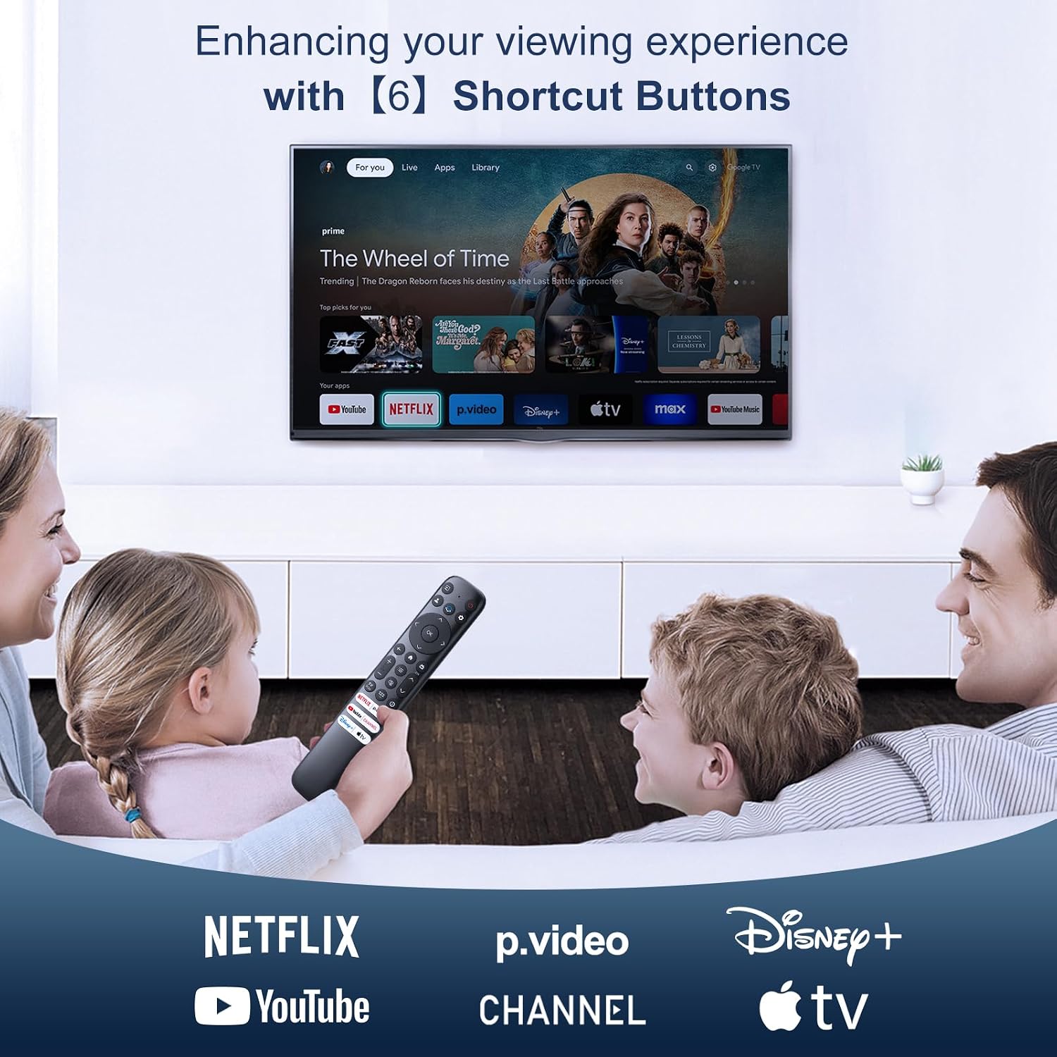 Thumbnail 4 de TCL Google TV Remote Replacement Pack (2)