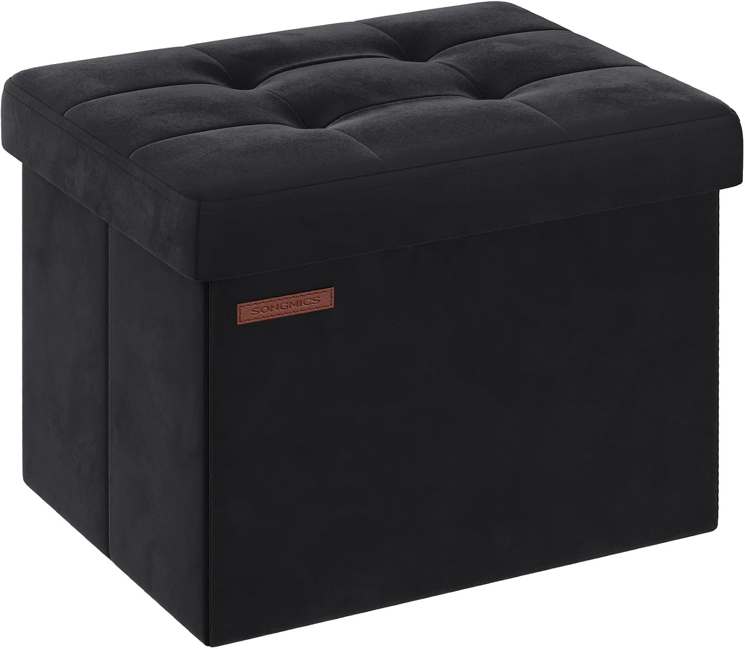 Detalle de SONGMICS Folding Storage Ottoman, 12.2 x 16.1 x 12.2 Inches