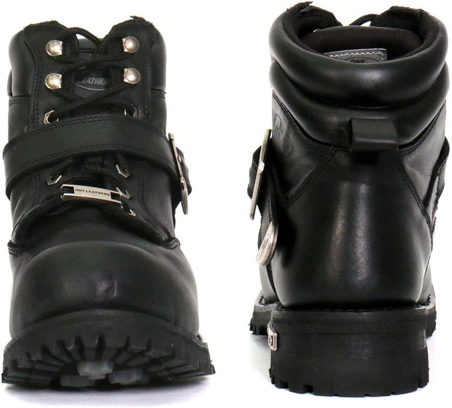 Detalle de Hot Leathers BTM1007 6-Inch Logger Motorcycle Boots with Adjustable Buckle