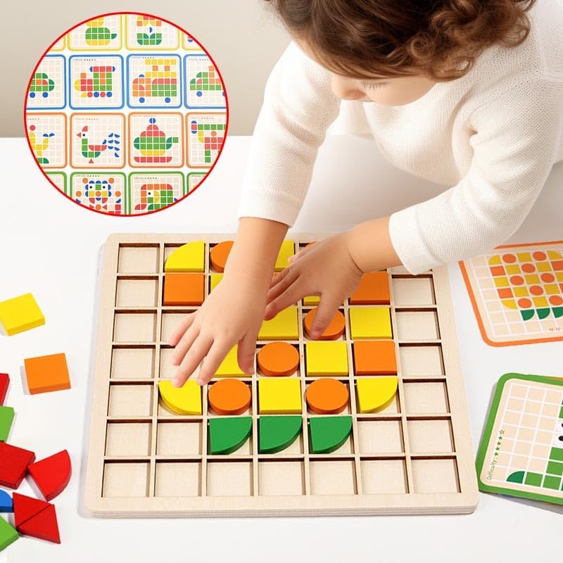 Thumbnail 1 de Dr. MUYA SD46 mozaïekpuzzel van hout met 120 stukken en 20 kaarten