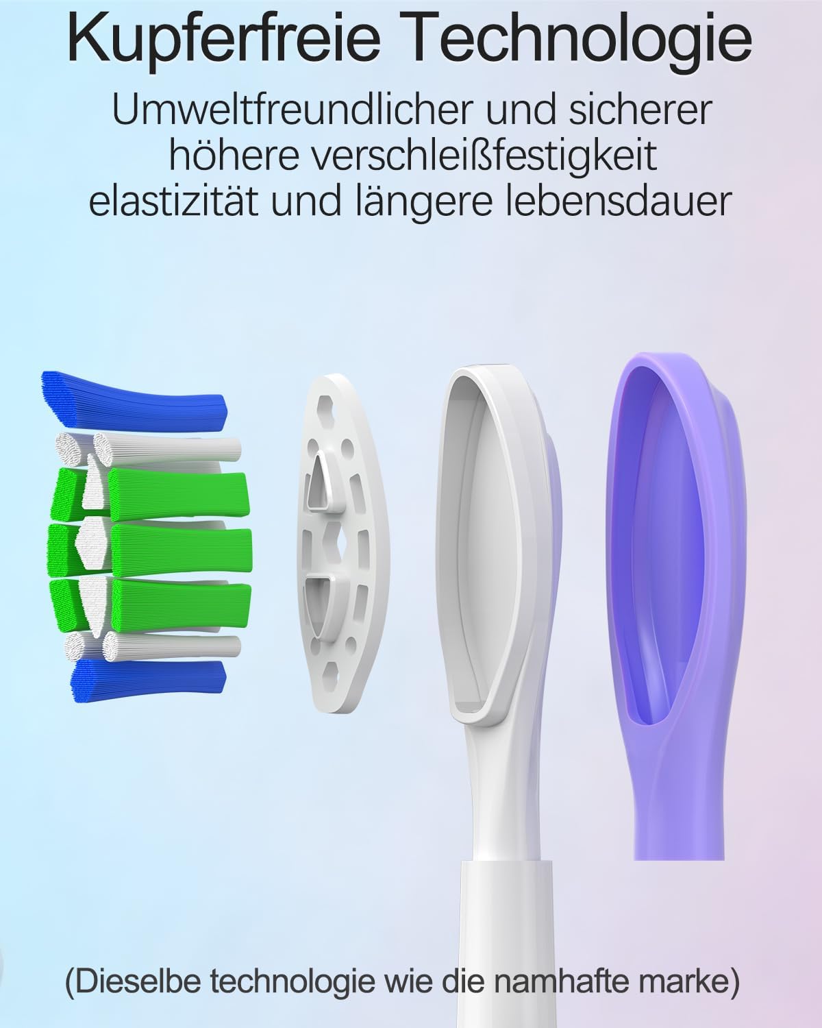 Detalle 1 de Jarubekil 12er Ersatzbürsten für Philips Sonicare (kompatibel, Medium) – Aufsteckbürsten für u. a. 5500, 5300, 9000, 6100