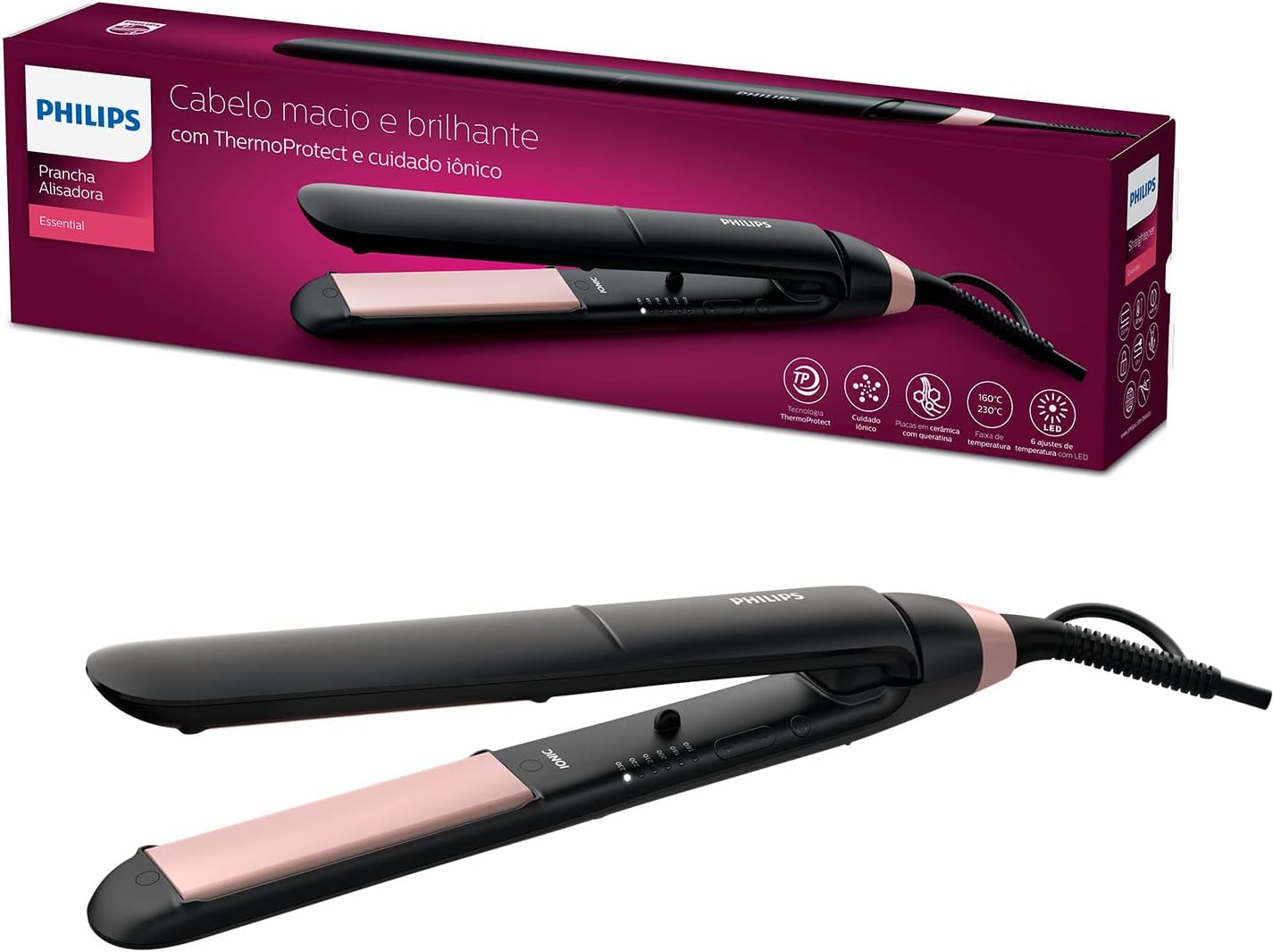 Detalle de Philips ThermoProtect BHS378 Haarglätter 230°C