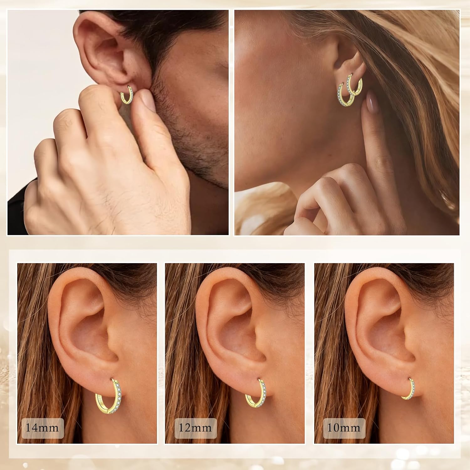 Thumbnail 4 de Hasnsofie Creolen 3er-Set 10, 12, 14 mm Creolen