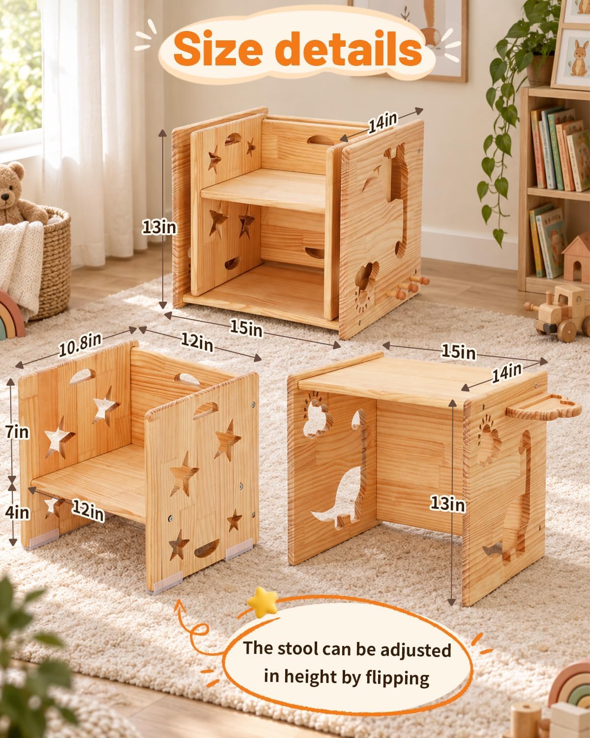Detalle 2 de Montessori Toddler Table and Chair Set, Natural Wood