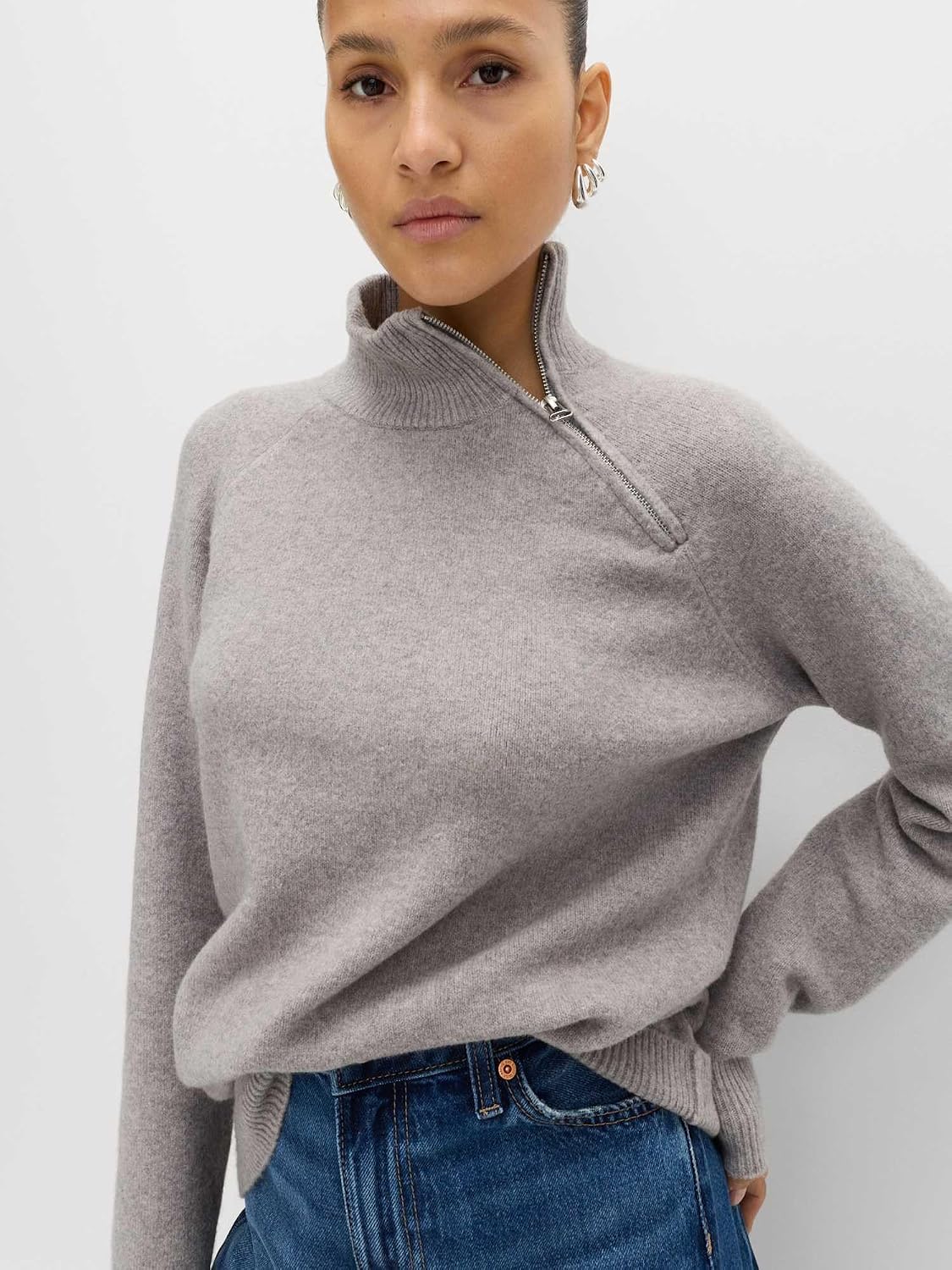 Thumbnail 3 de Marks & Spencer damestrui met asymmetrische rits, trechterhals en stretch