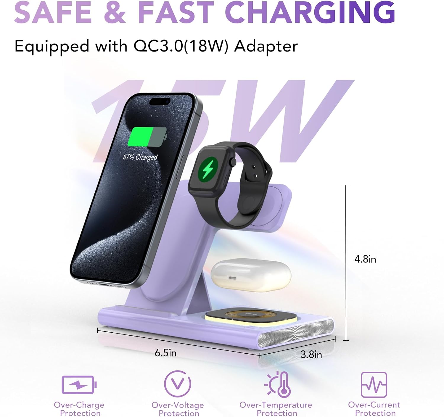 Thumbnail 4 de Apple iPhone 17 3‑in‑1 Wireless Charging Station