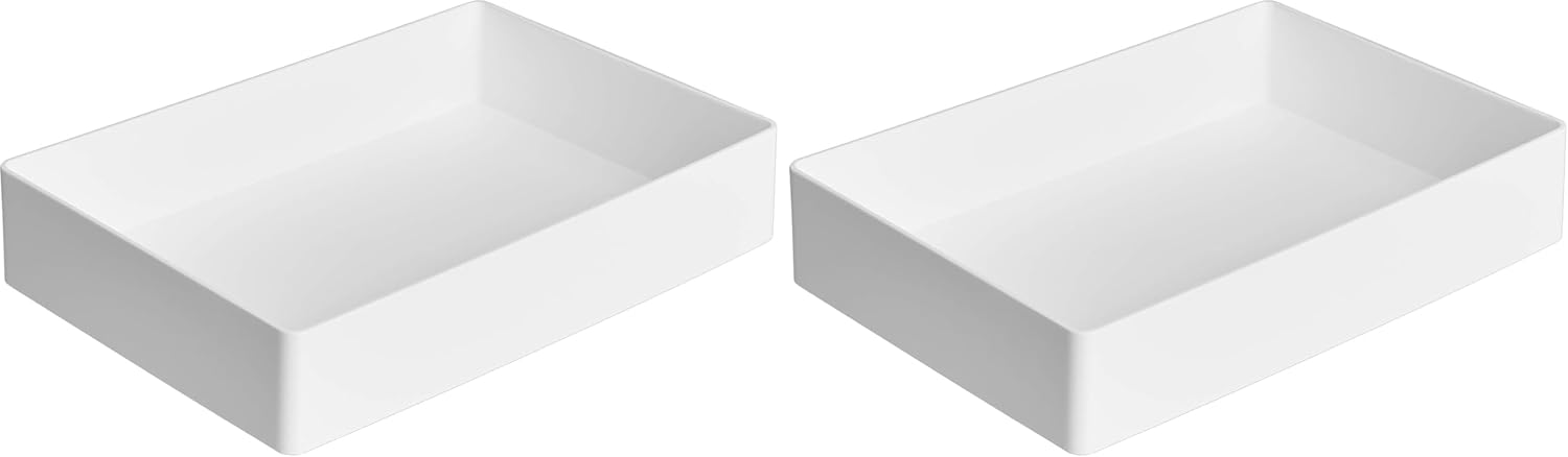 Thumbnail 6 de Amazon Basics Rectangular Plastic Desk Organizer with Storage Trays (White)