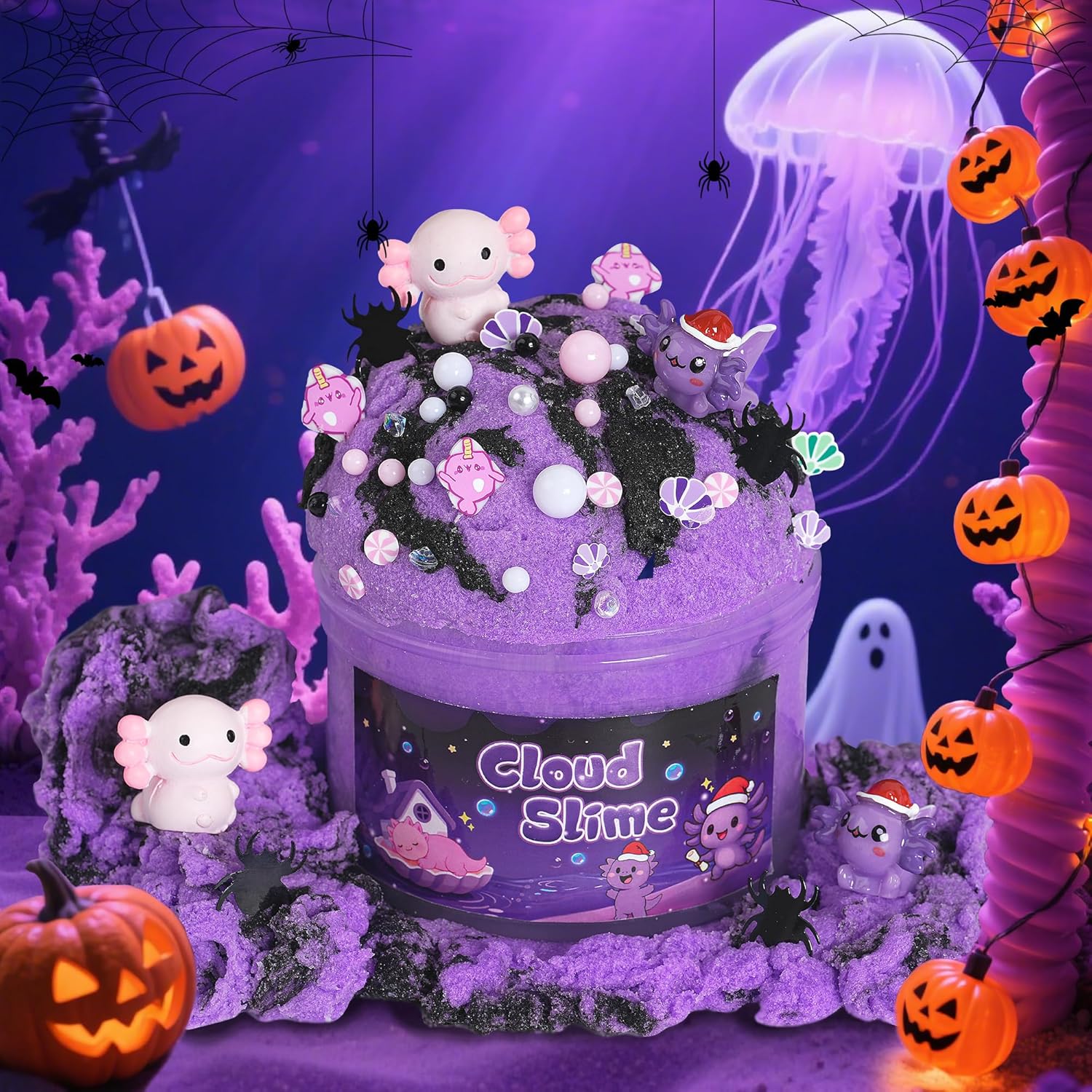 Detalle de Joytry Axolotl Cloud Slime Kit 14 oz