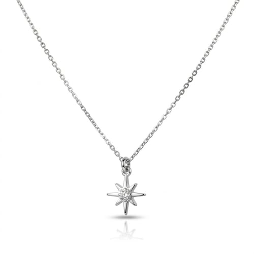Detalle de Annika Bella North Star Necklace with Cubic Zirconia Pendant