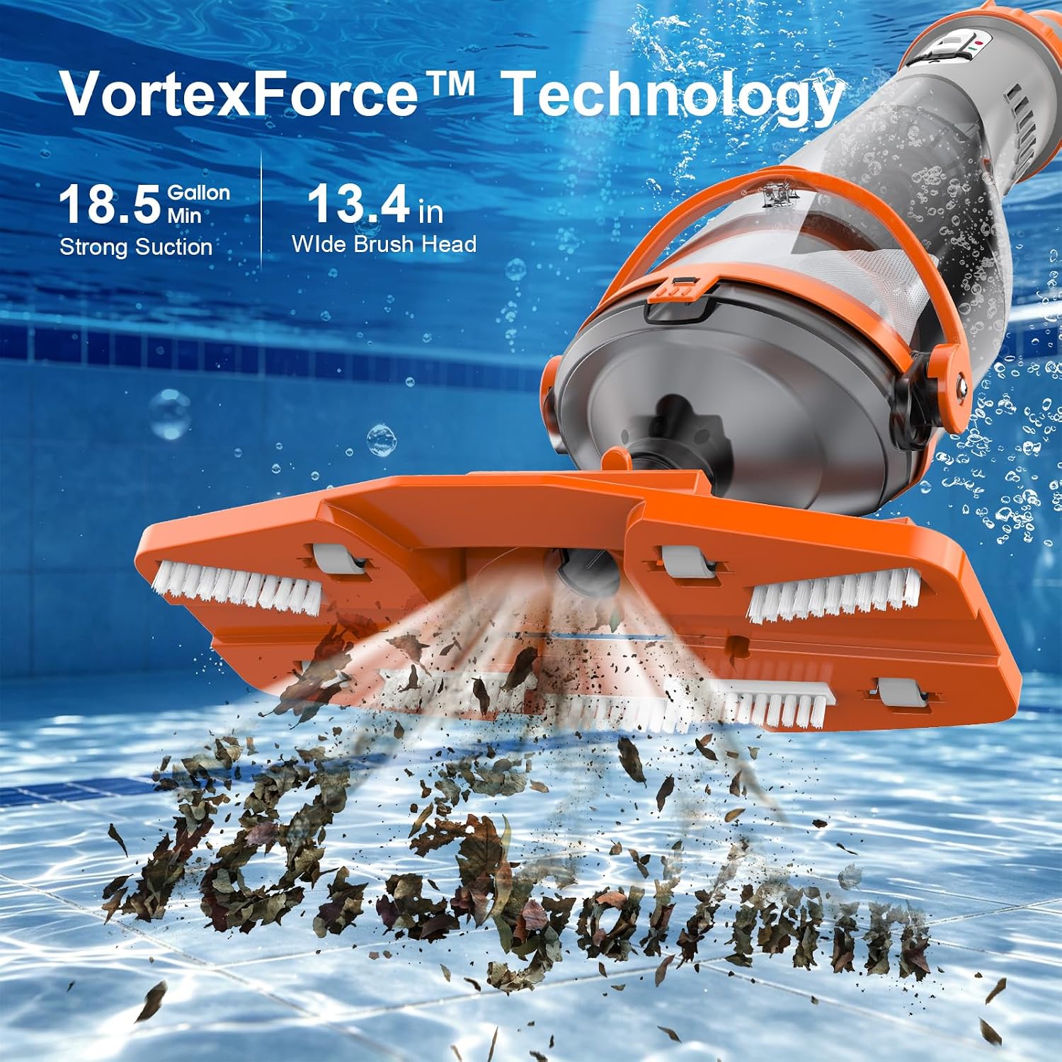 Detalle 2 de COWSAR Pool Vacuum, 60-Minute Runtime