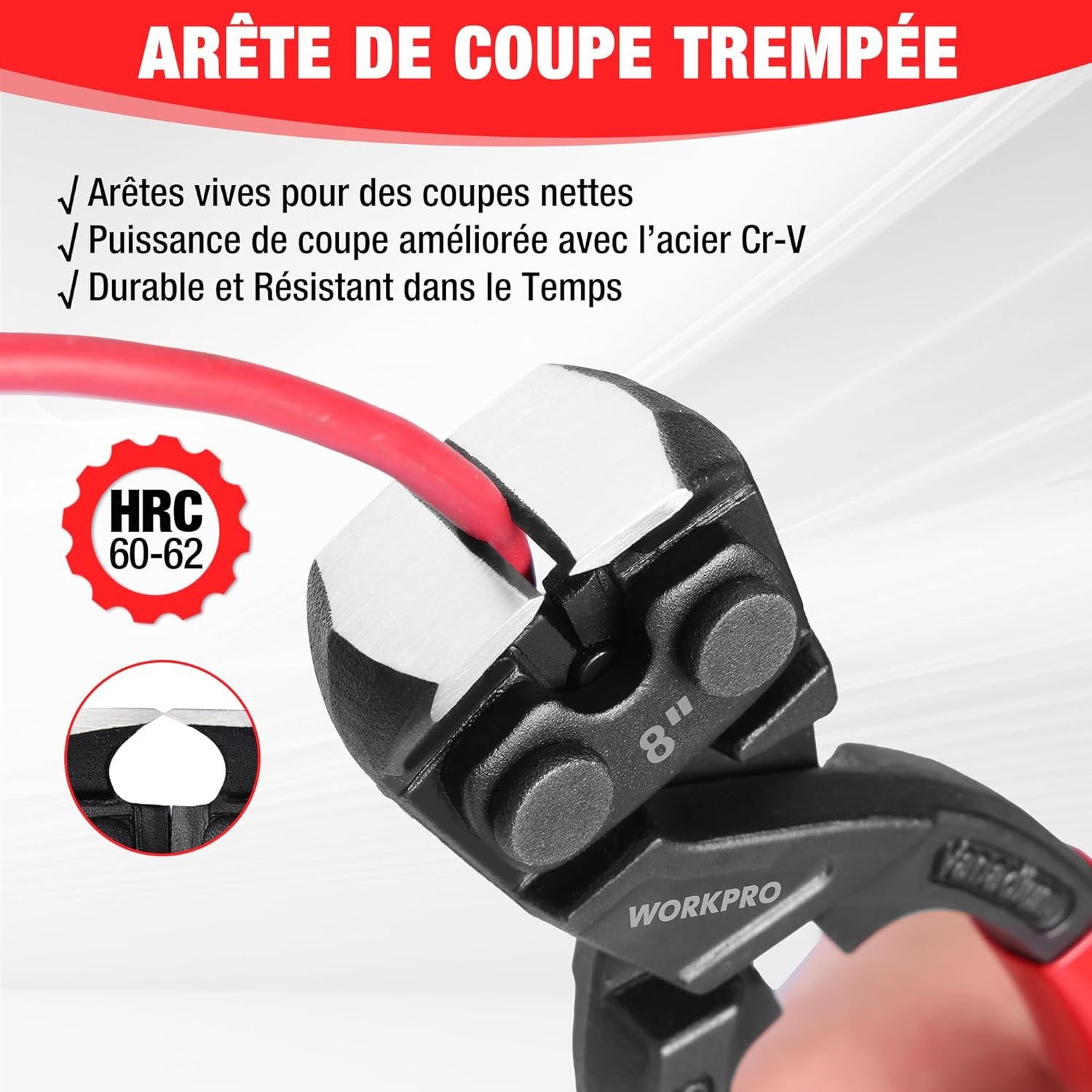 Thumbnail 5 de WORKPRO Tenaille russe 205 mm â pince coupante ergonomique đ