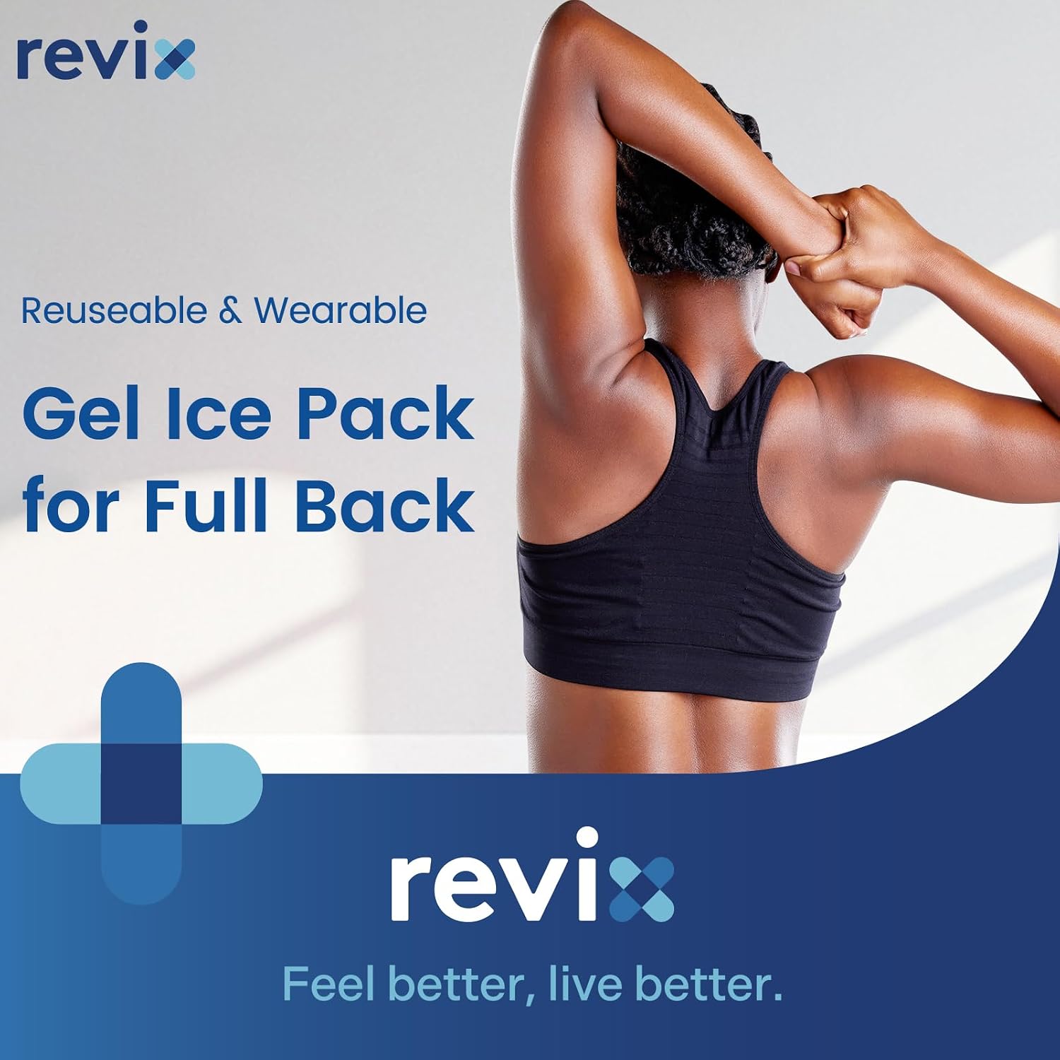 Detalle 2 de REVIX REX119 XXL Full Back Ice Pack Wrap, Flexible 13 x 21-Inch Gel Pack
