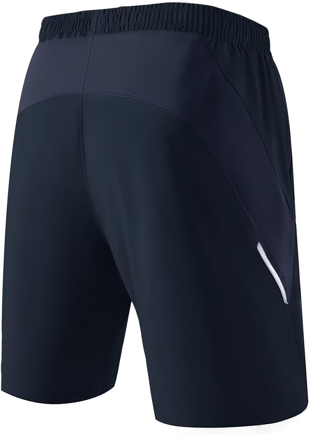Thumbnail 2 de HMIYA Herren-Sport-Shorts – schnelltrocknend, mit Reißverschlusstaschen und reflektierenden Streifen