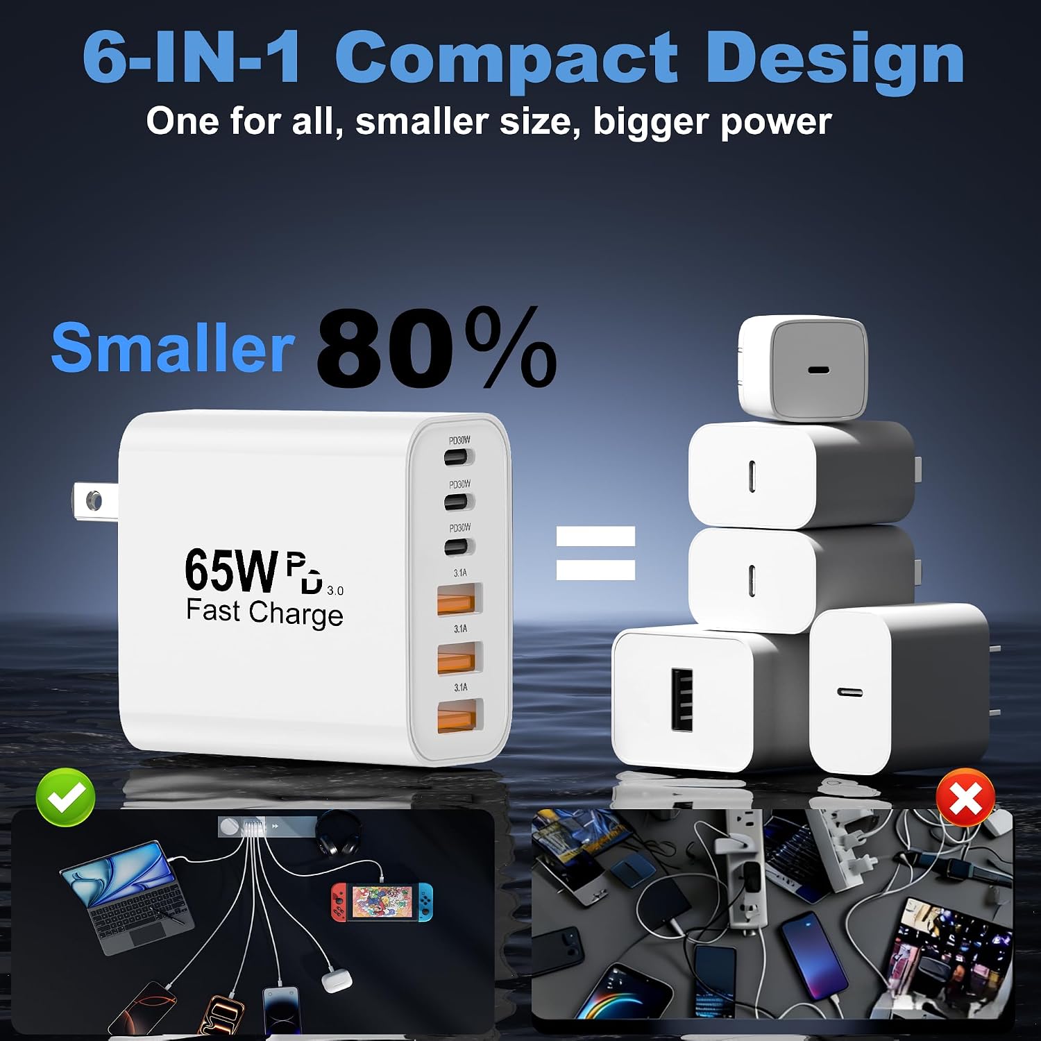 Thumbnail 4 de USB C Charger 65W 2-Pack 🔌