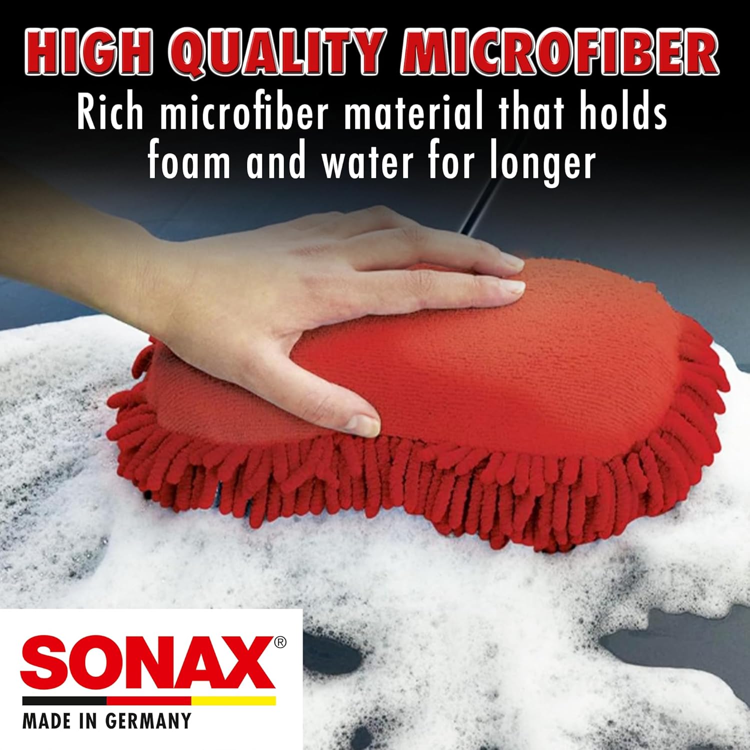 Thumbnail 3 de SONAX Éponge Microfibre Grand Format – Éponge double-face pour lavage en profondeur (Réf: 04281000)