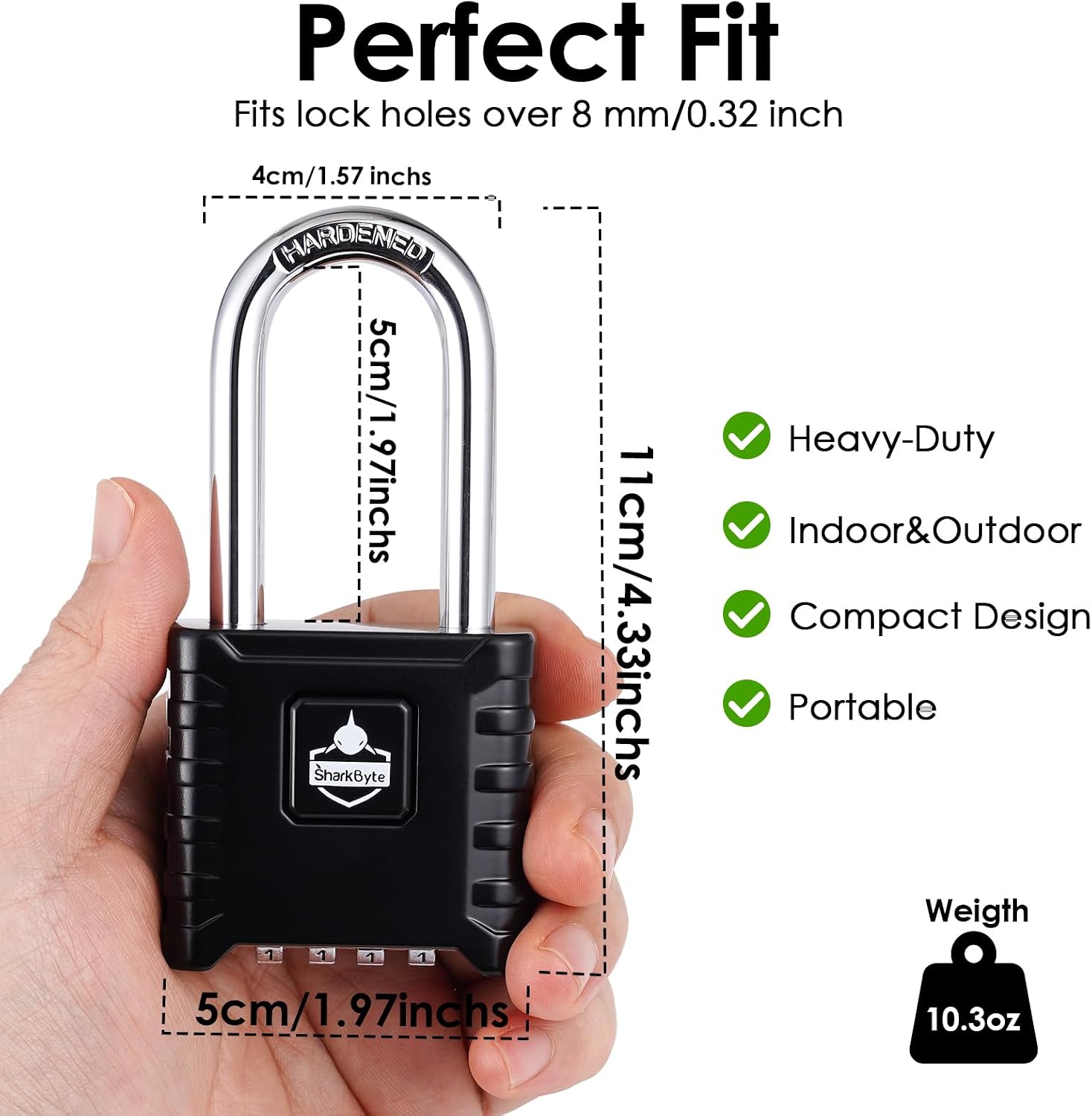 Thumbnail 5 de SharkByte 52mm long shackle padlock