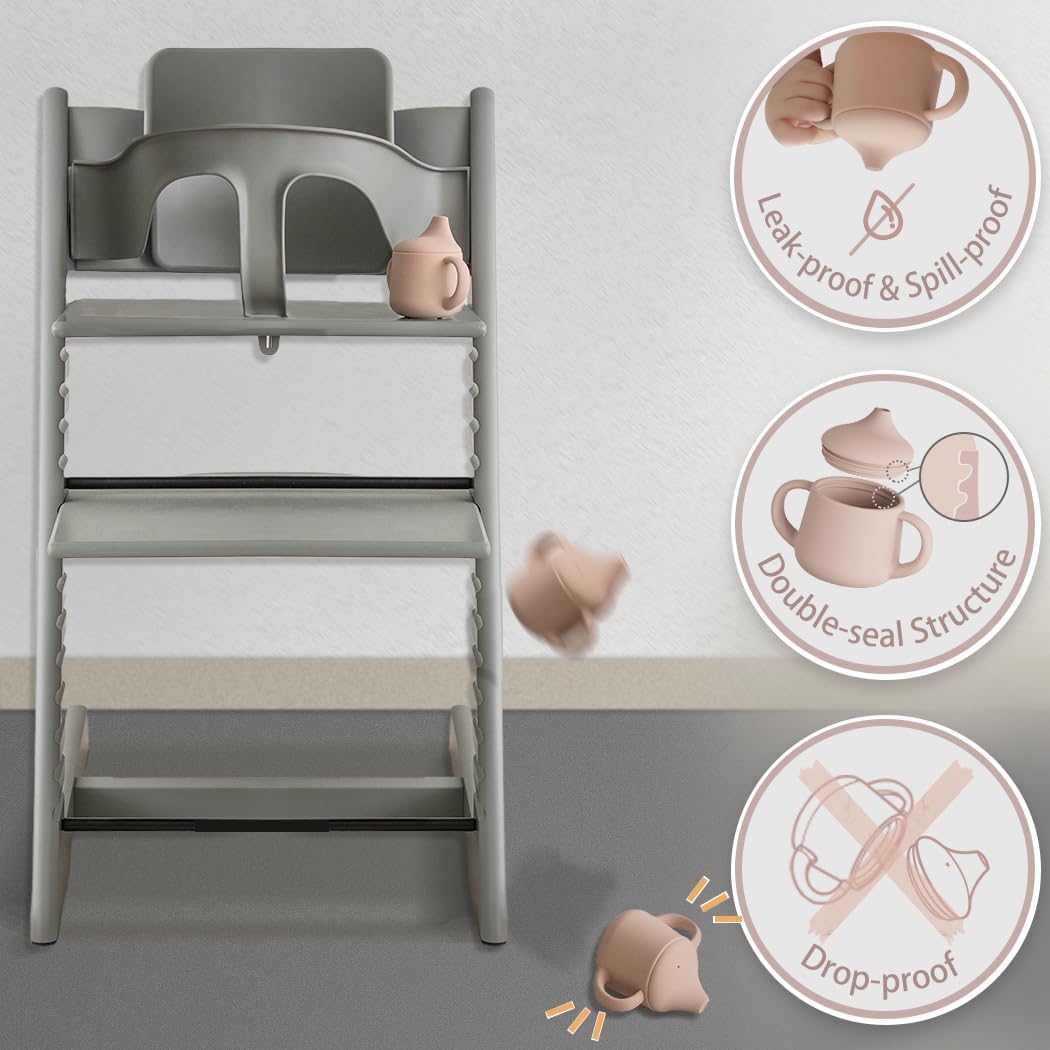 Thumbnail 5 de Moonkie Silikon Baby Trinklernbecher ab 6 Monaten – 120 ml, 3-in-1 Lernbecher mit/ohne Ventil