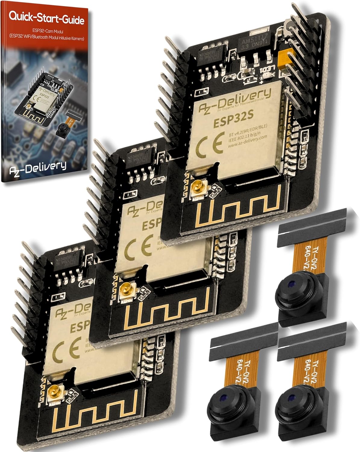 AZDelivery 3X Module ESP32-CAM (ESP32 WiFi/Bluetooth avec caméra) compatible Arduino