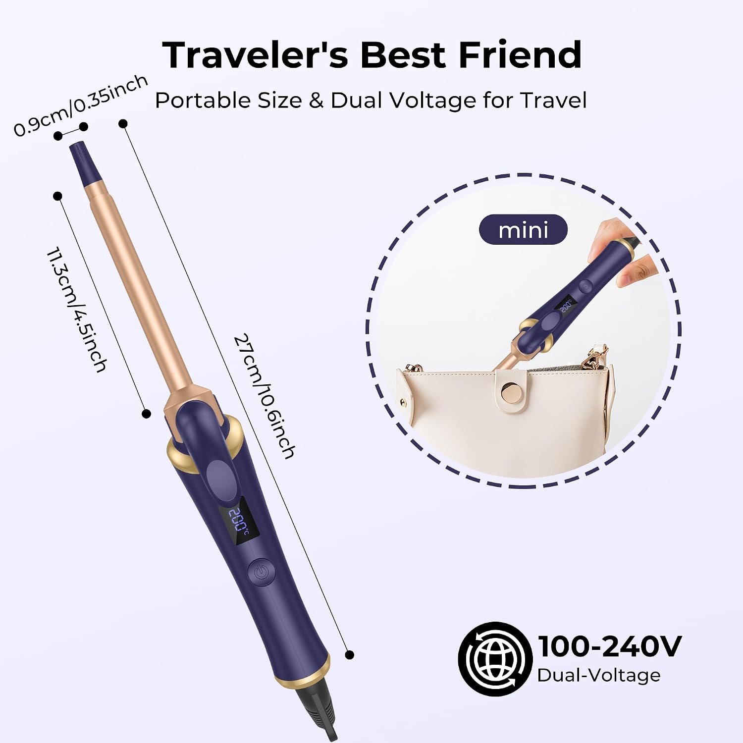 Detalle 2 de UMIGA Mini Curling Tongs 25mm Travel