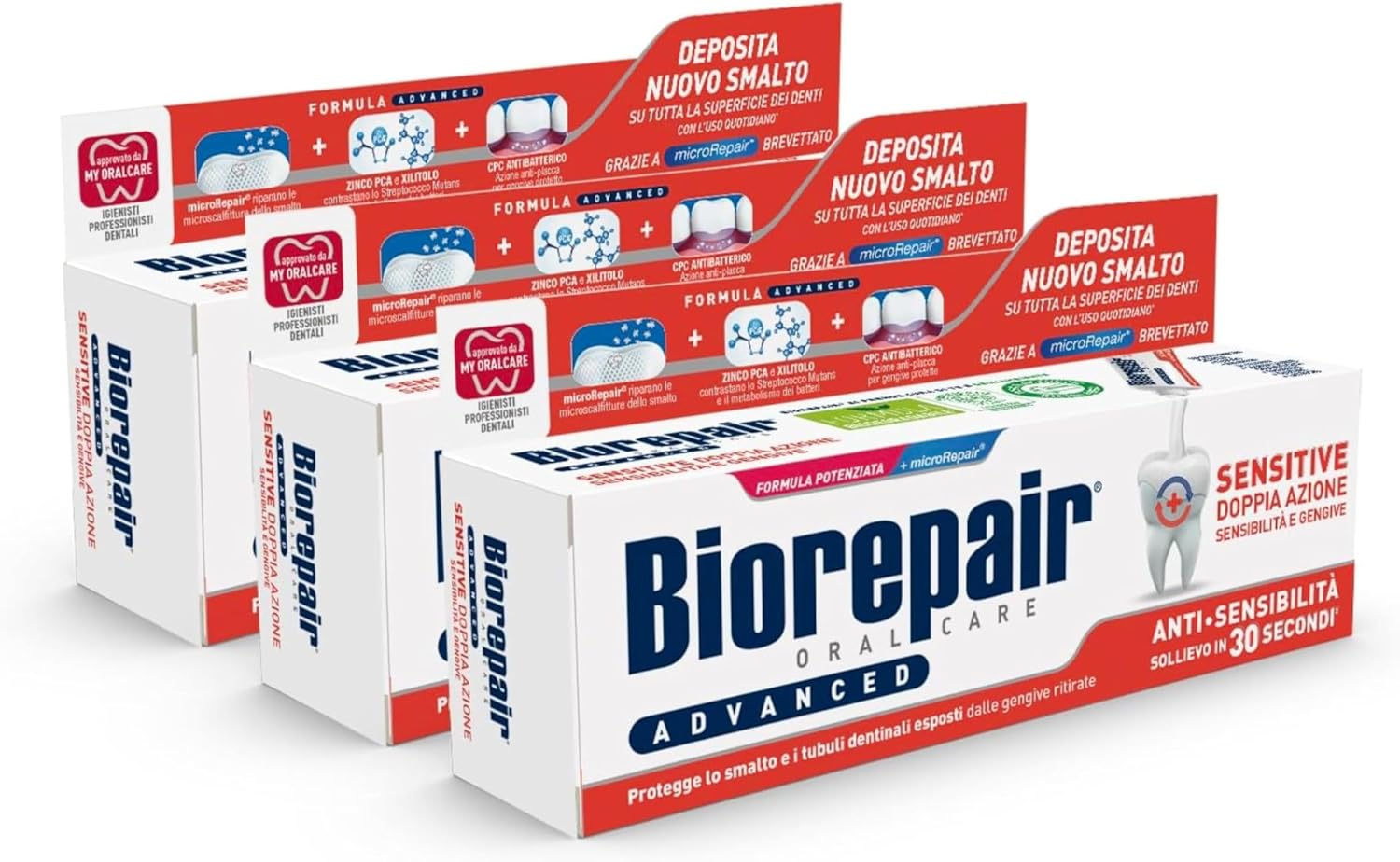 Detalle de Biorepair Dentifricio Advanced Sensitive – Doppia Azione per Sensibilità e Gengive
