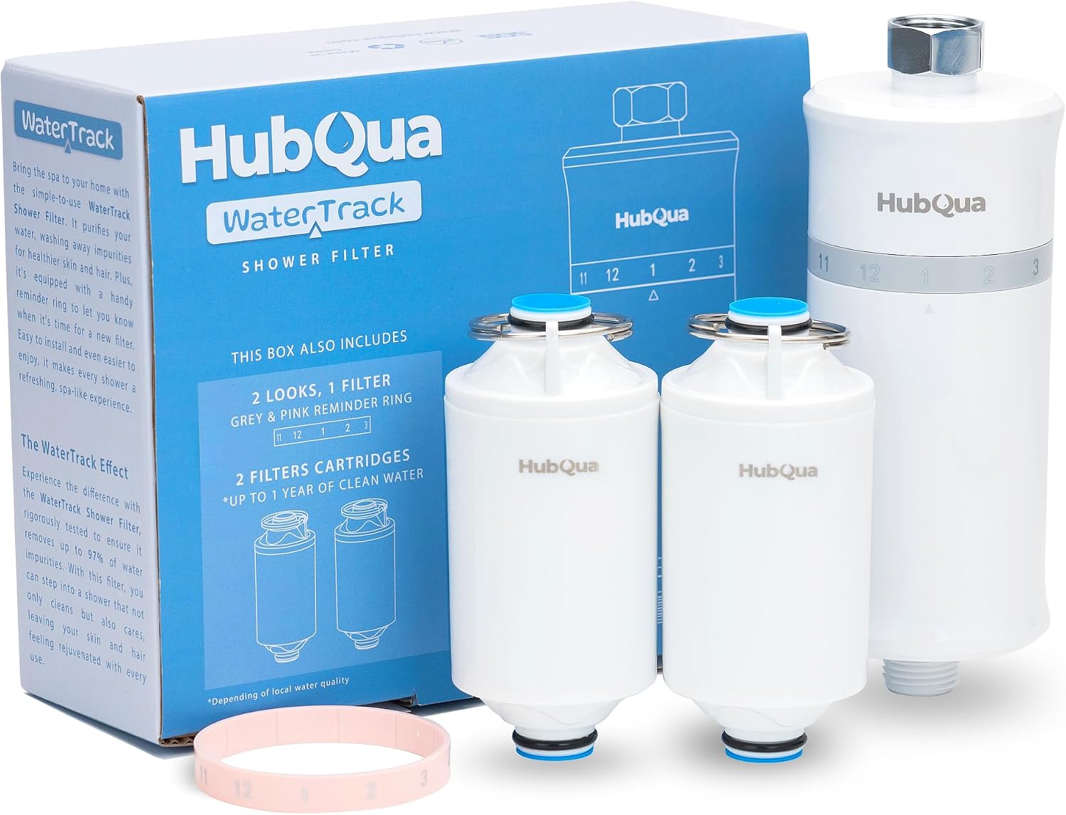HubQua WaterTrack filtro doccia anticalcare