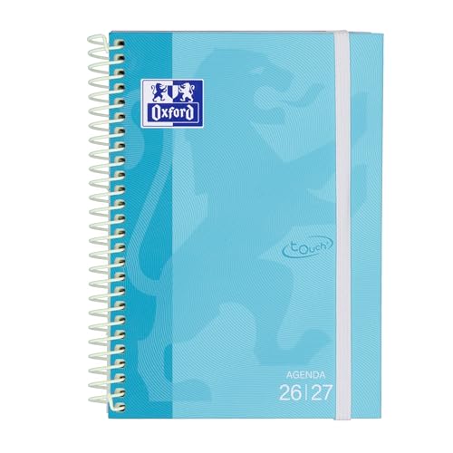 Detalle de Oxford Touch Agenda 2026/2027 Semana Vista, A5, Tapa Extradura, Ice Mint