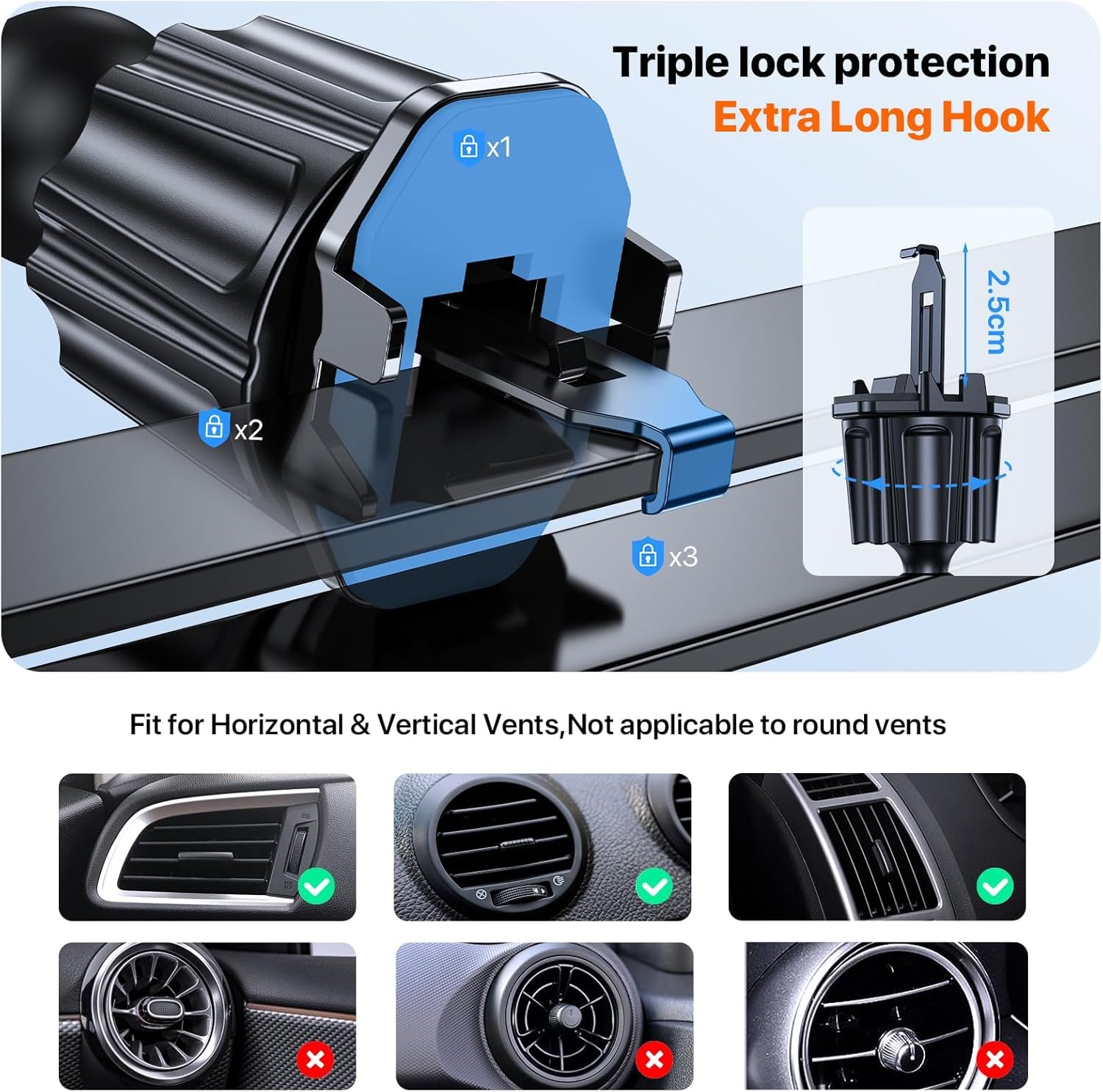 Detalle 2 de Miracase Car Phone Holder 360° mount