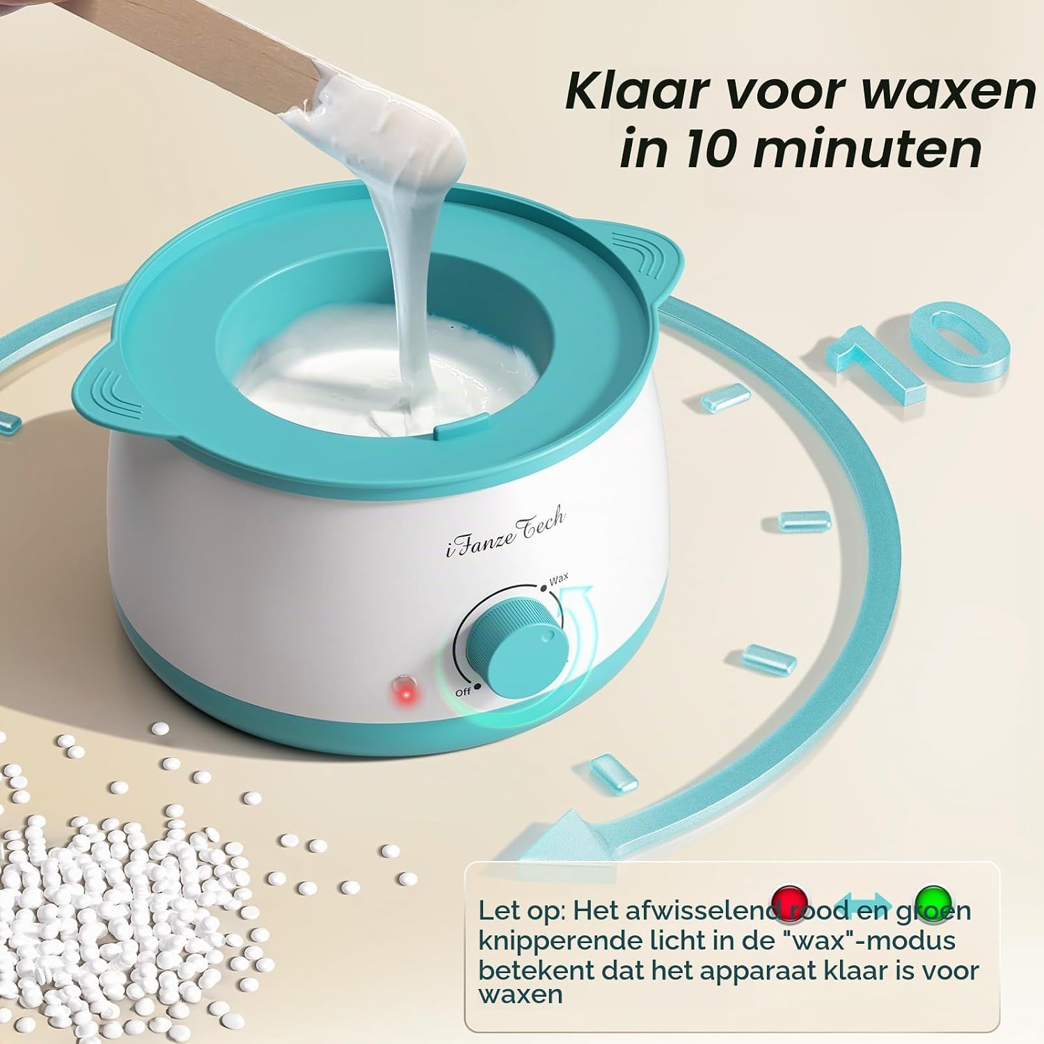 Thumbnail 2 de IFANZETECH ontharingskit voor thuis met PTC-wasverwarmer en siliconen kom