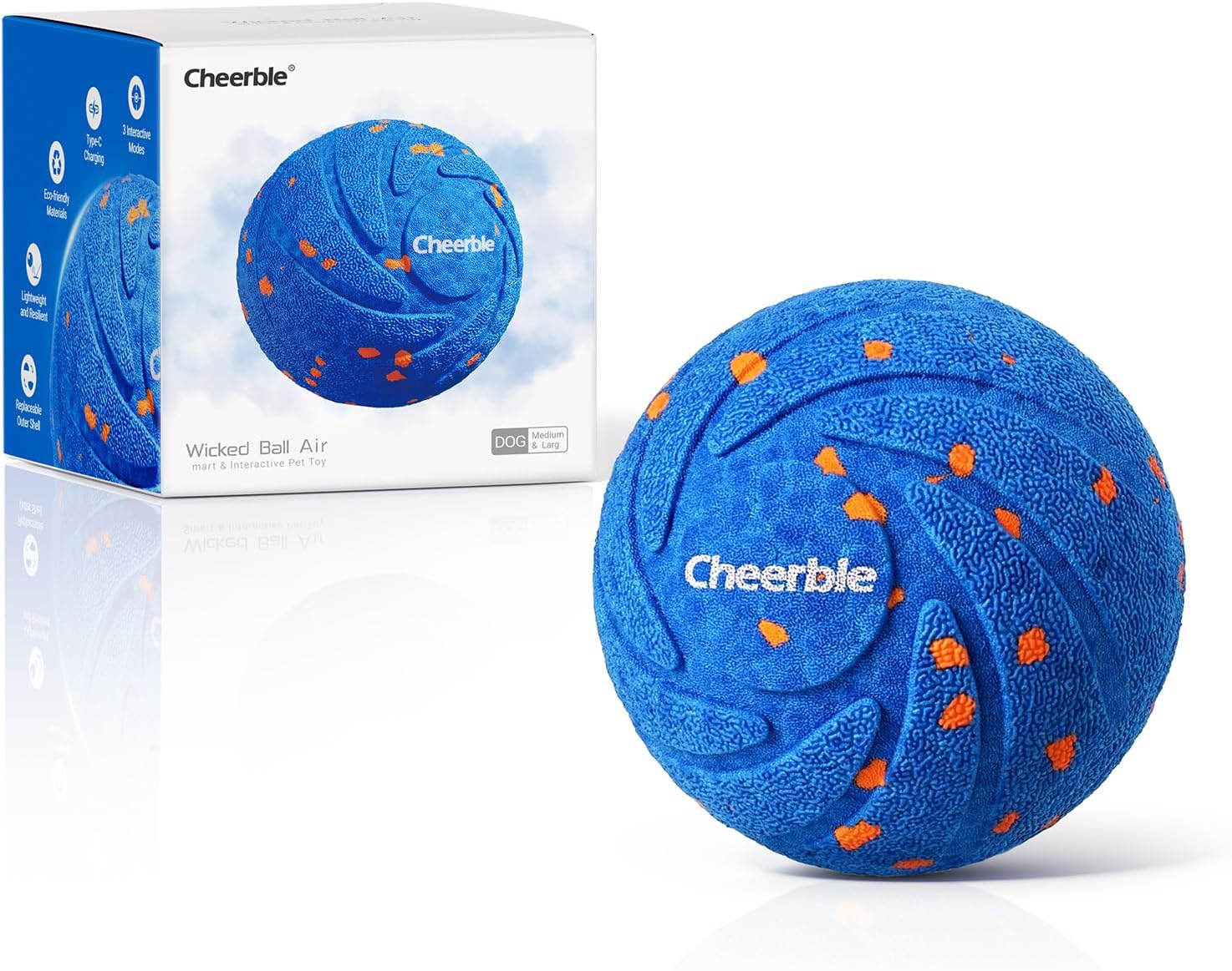Detalle 2 de Cheerble Ersatzschalen für Wicked Ball Air – Orange (Shell)