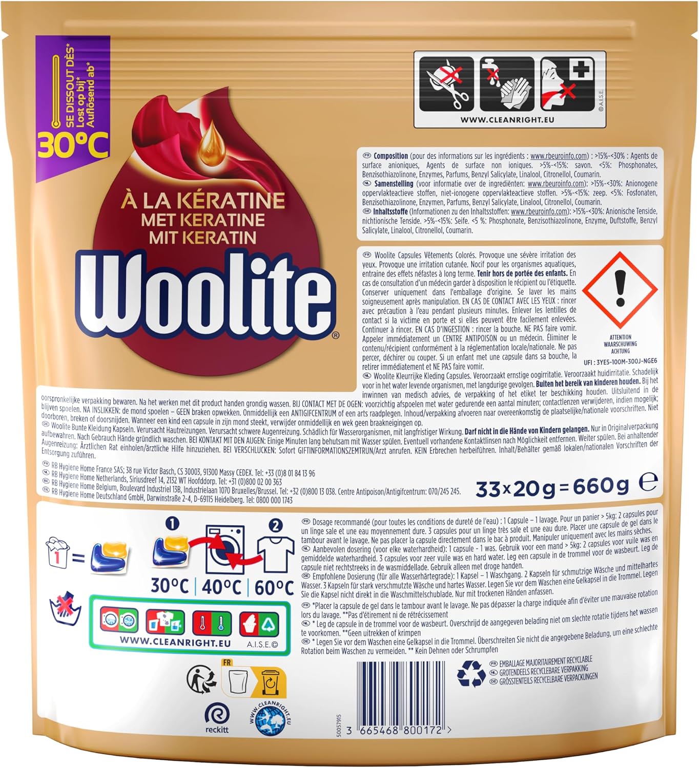 Detalle 2 de Woolite Capsules Vêtements Colorés x33