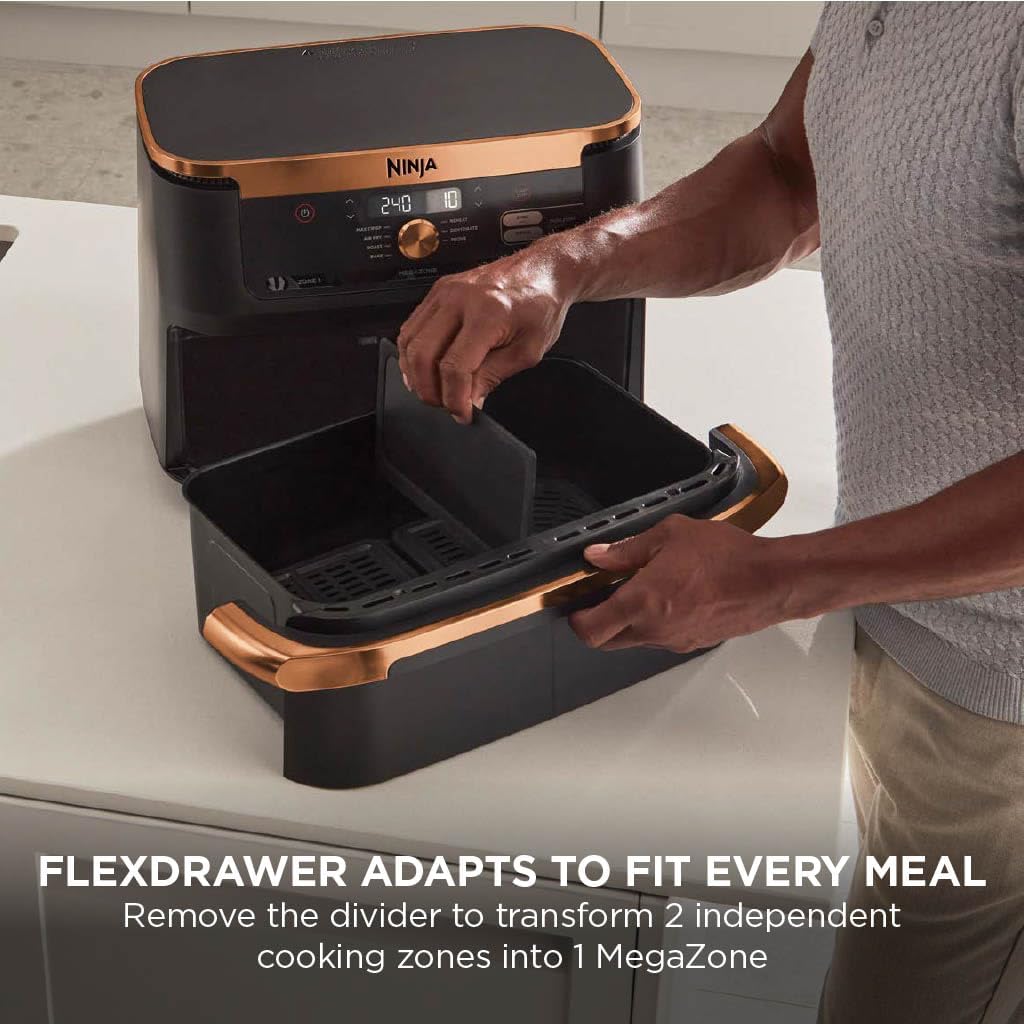 Thumbnail 3 de Ninja Foodi FlexDrawer Air Fryer AF500UKCP – Dual Zone 10.4L