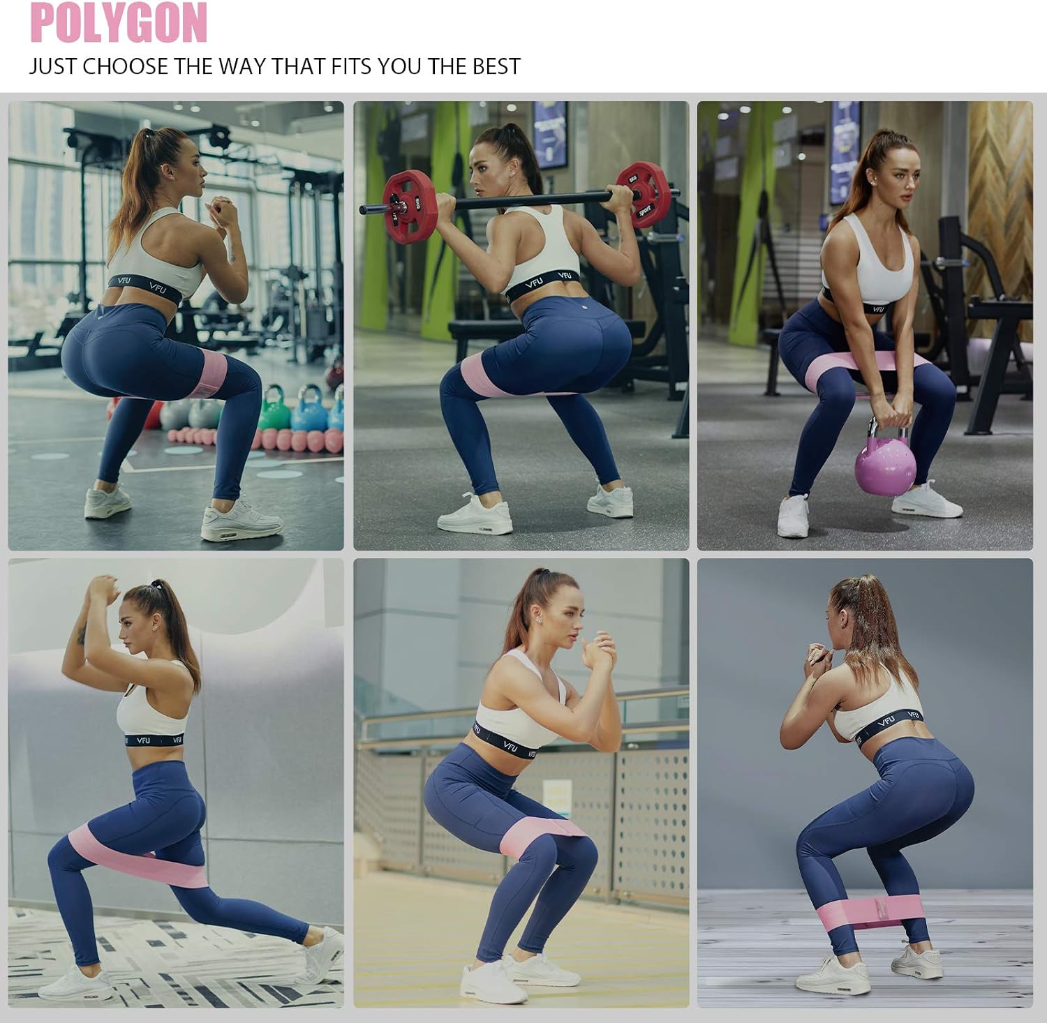 Detalle 2 de Polygon Fabric Resistance Bands, 3 levels
