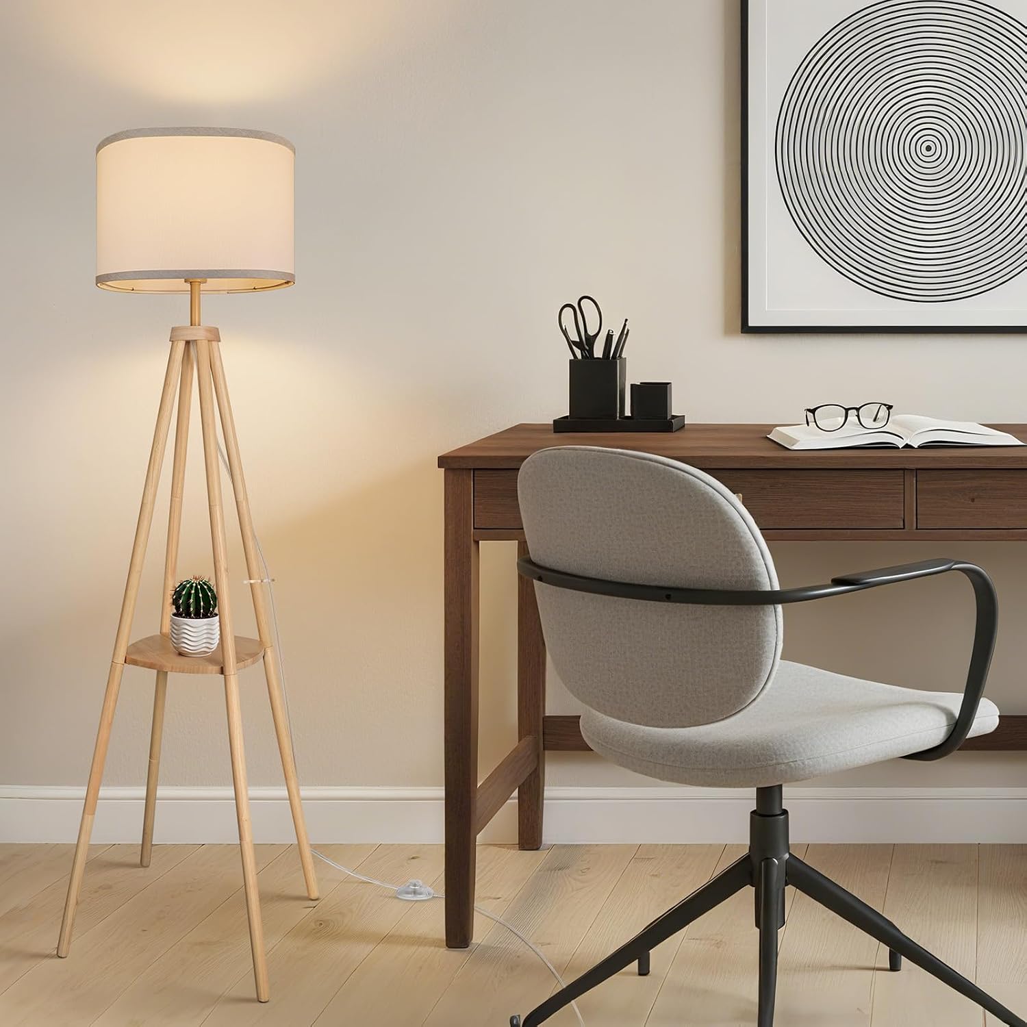 Thumbnail 6 de YooShine Stehlampe für Wohnzimmer mit Ablage, dimmbar (2700K–6500K) und Fernbedienung