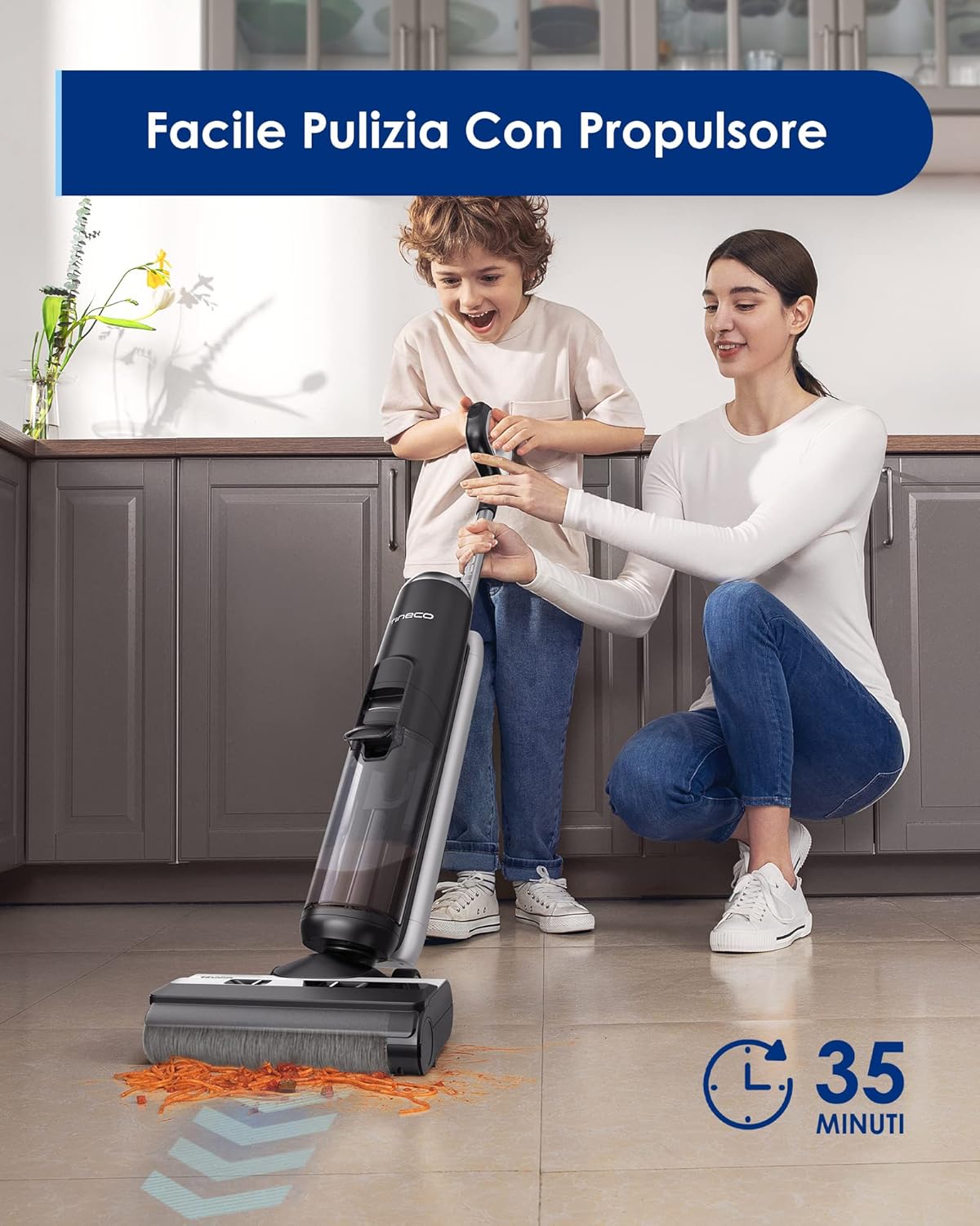 Thumbnail 6 de Tineco FLOOR ONE S5: Aspirapolvere senza fili intelligente e lavapavimenti per pavimenti asciutti o bagnati