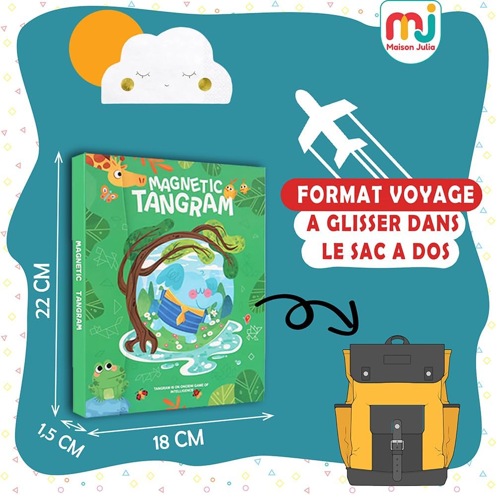 Thumbnail 5 de Maison Julia Tangram Enfant Magnétique 7 pièces 🧩