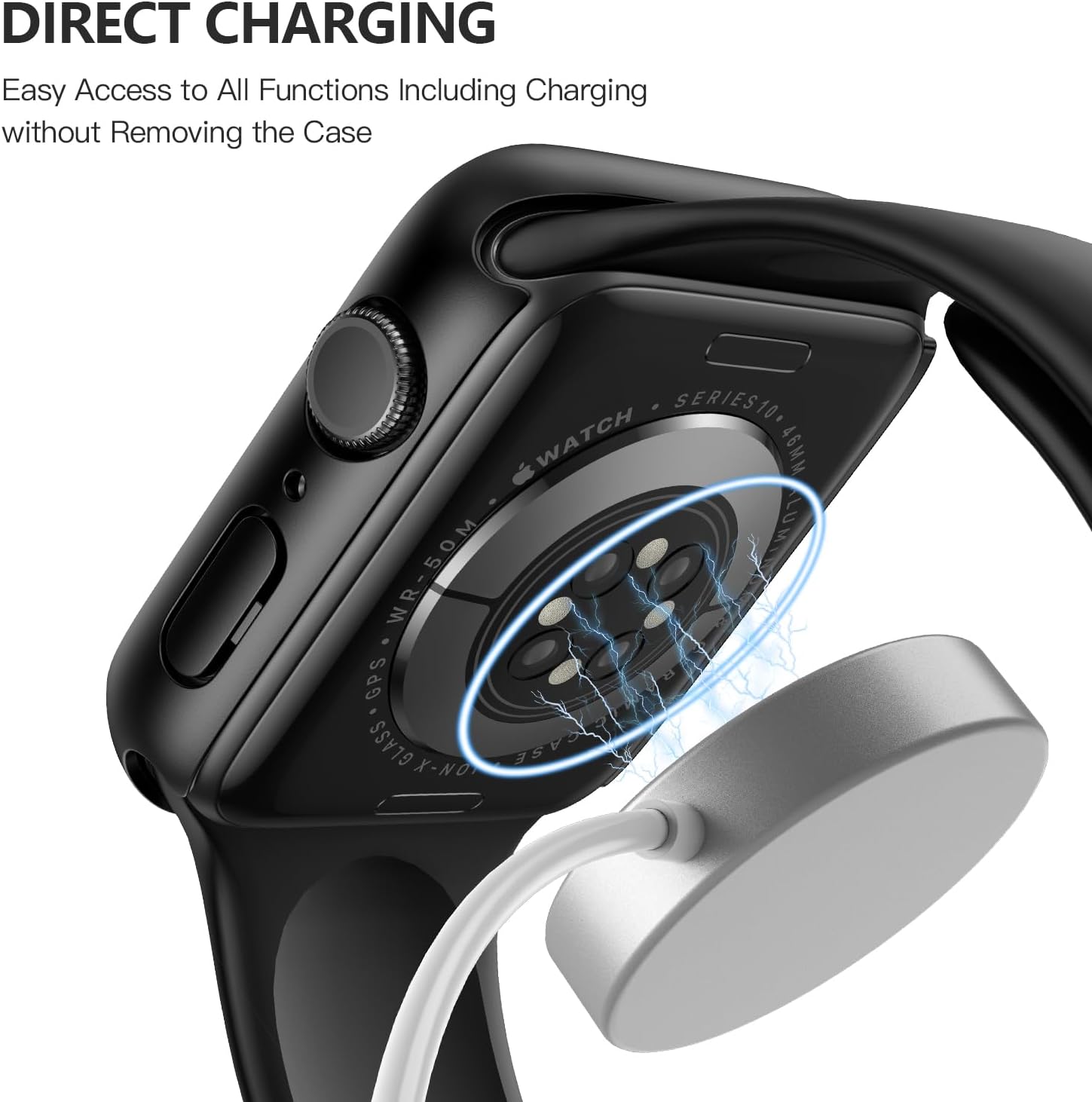 Thumbnail 4 de Misxi 2-Pack Tempered Glass Case for Apple Watch Series 11 & 10, 46mm