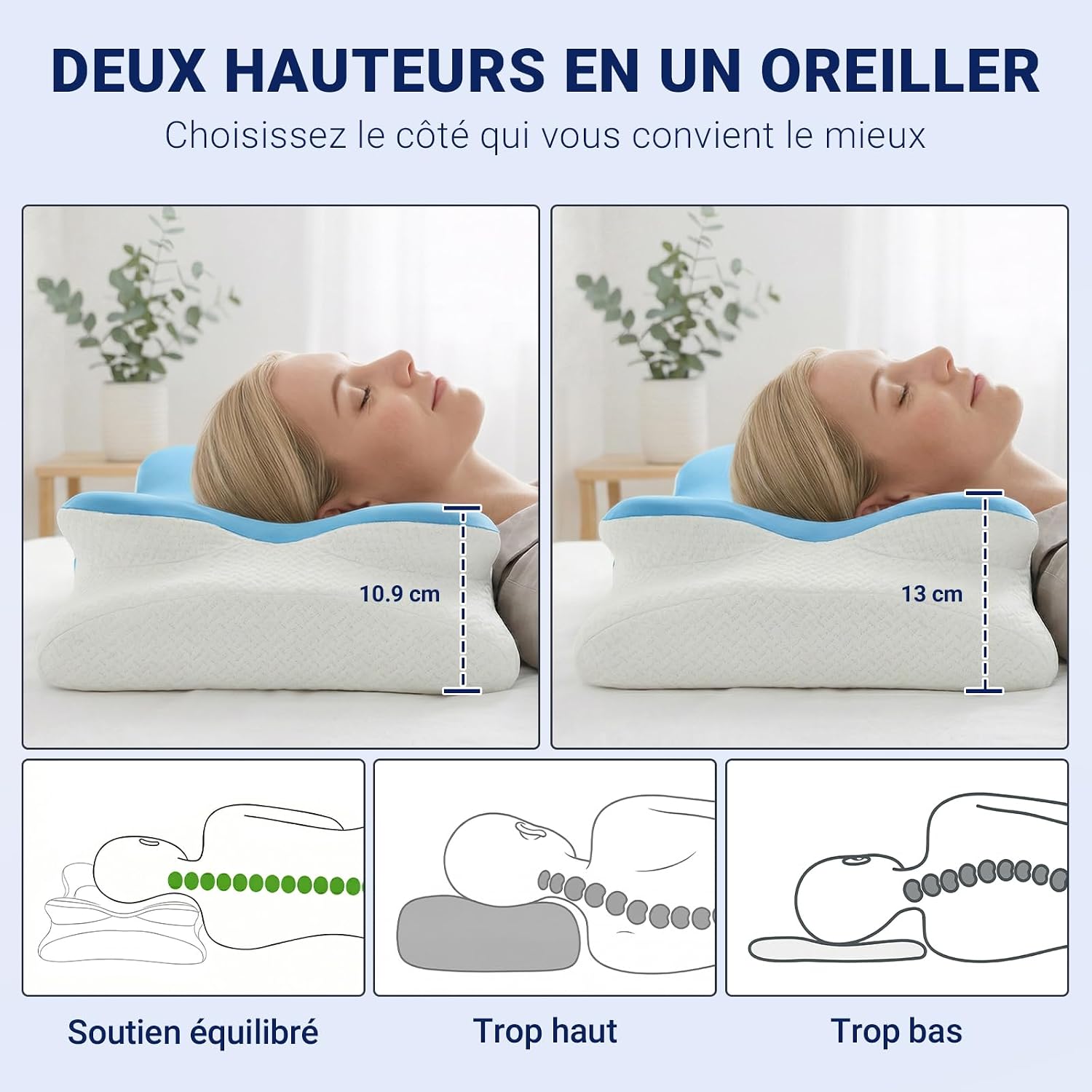 Thumbnail 1 de COSYLAND Oreiller de nuque en mousse à mémoire de forme — Coussin orthopédique et ergonomique