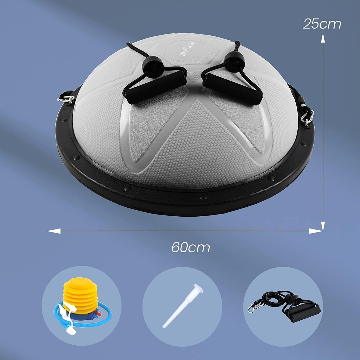 Thumbnail 4 de DH FitLife Balance Ball – Balance Ball da 60 cm con fasce e pompa, peso massimo 200 kg