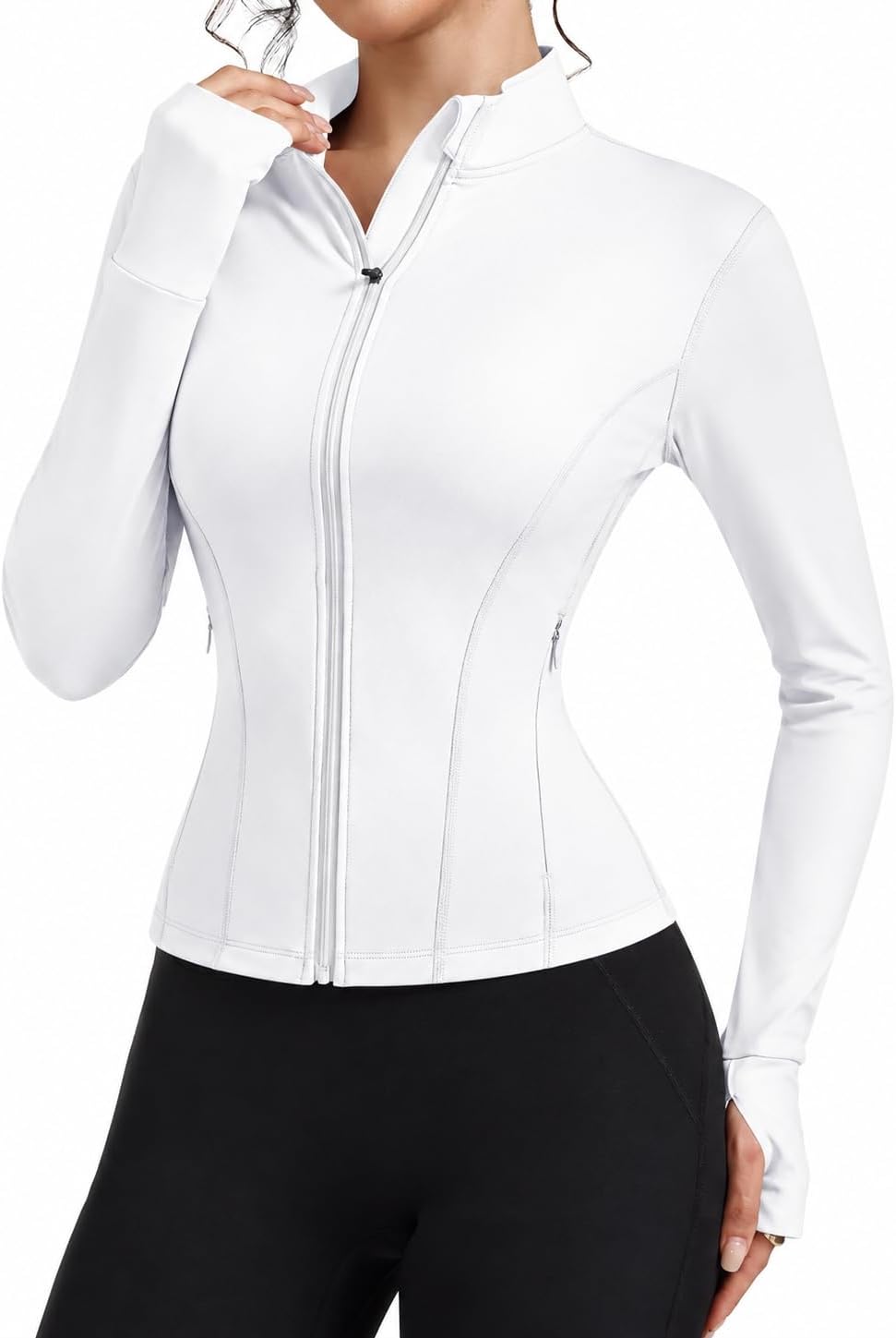 Detalle de Women's Workout Jacket in Polyester-Spandex