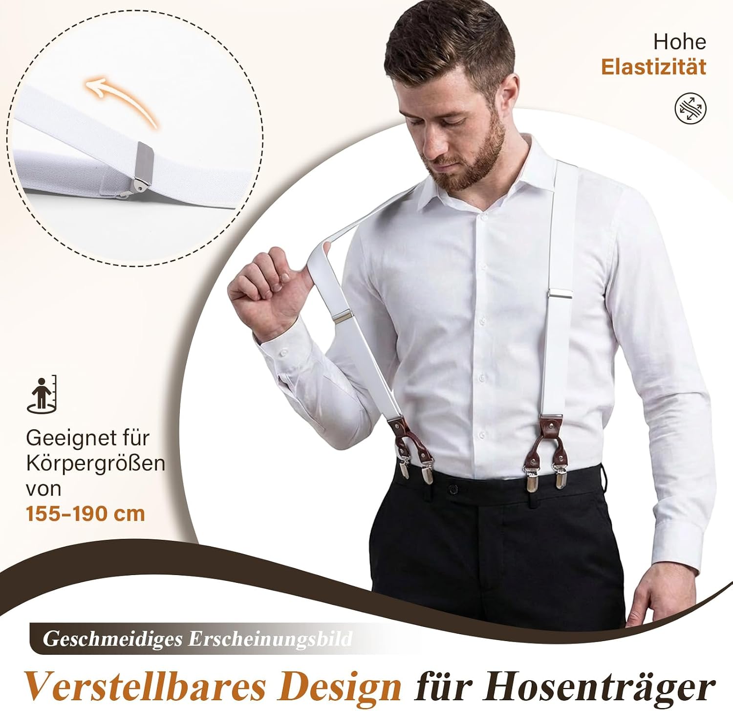 Thumbnail 4 de KANGDAI Rindsleder Hosenträger 3,5 cm