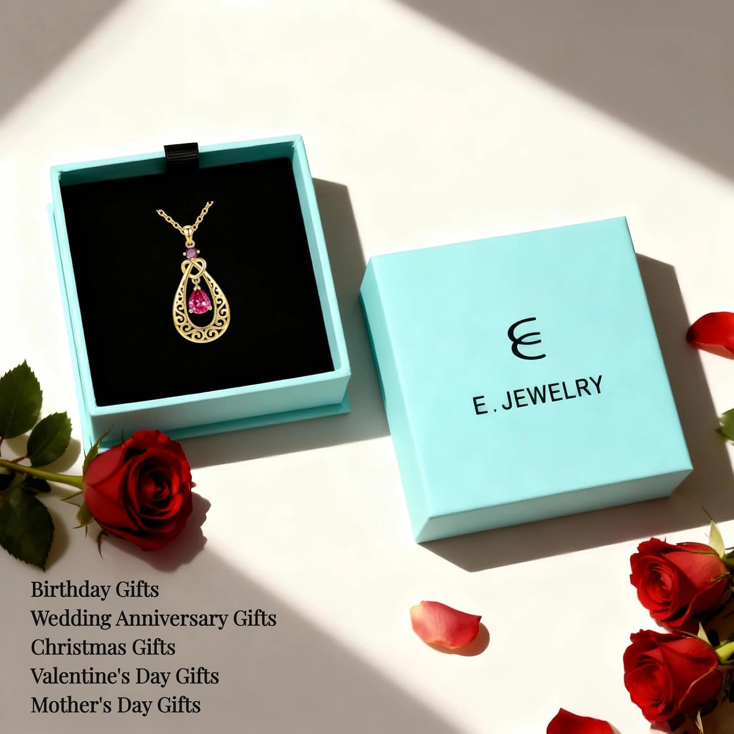 Detalle 2 de Birthstone Necklace, Sterling Silver