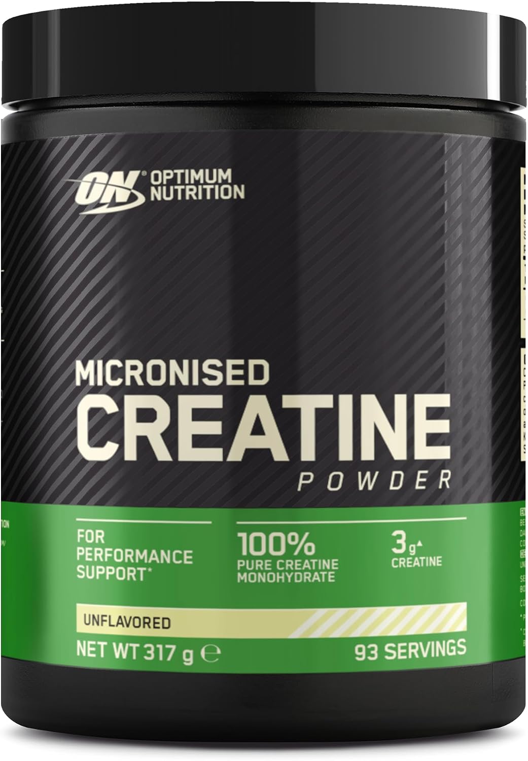 Detalle de Optimum Nutrition Creatina Monoidrata Micronizzata in Polvere 317 g – 93 Porzioni, 100% Pura, Senza Aroma