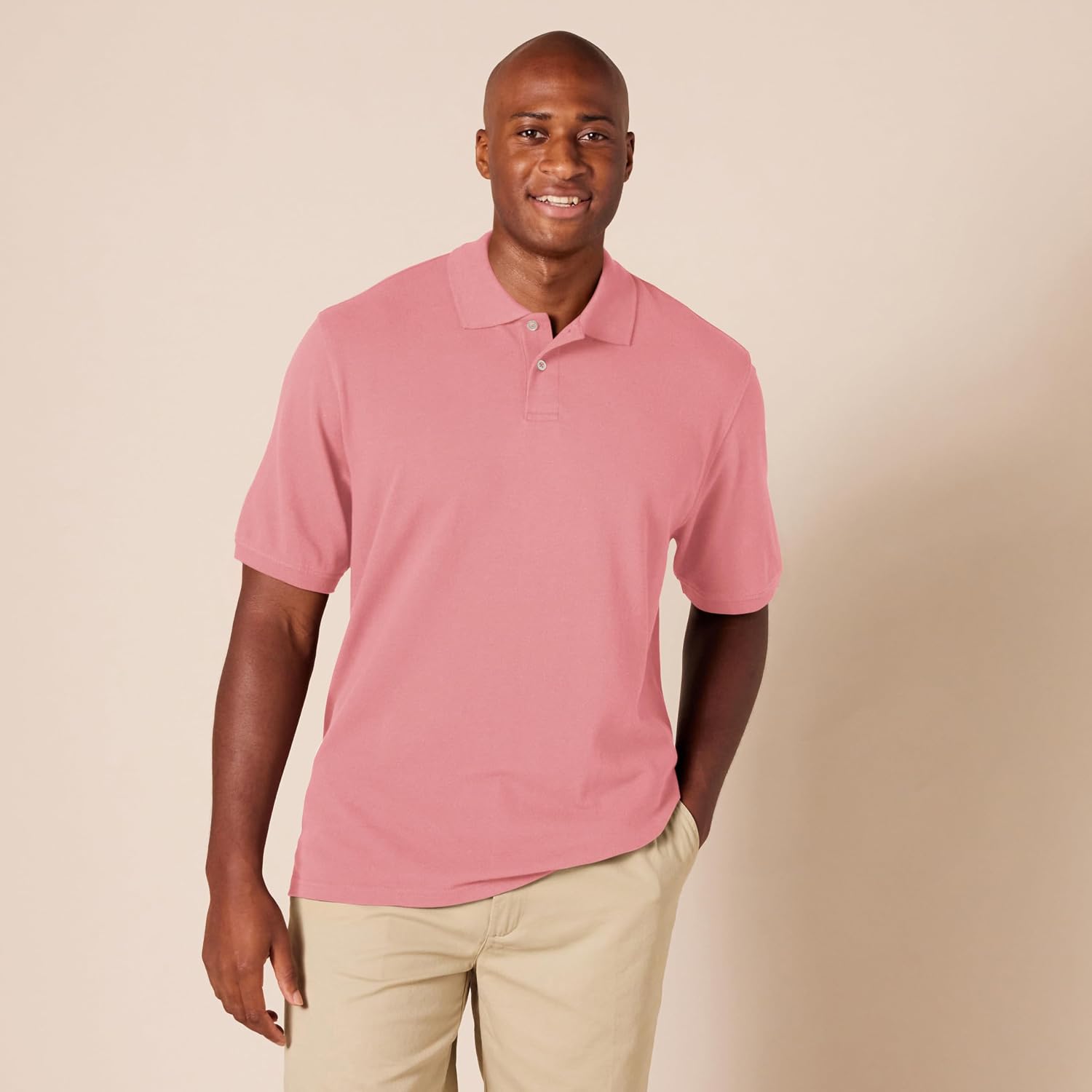 Detalle de Amazon Essentials men’s regular-fit cotton piqué polo shirt (big & tall)