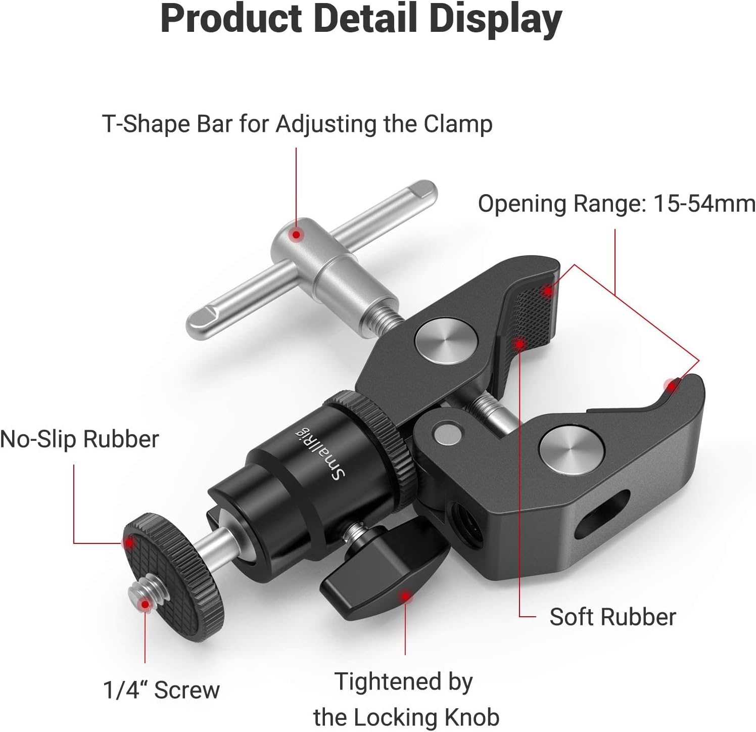 Thumbnail 4 de SMALLRIG 1124 Super Clamp 1,5 kg